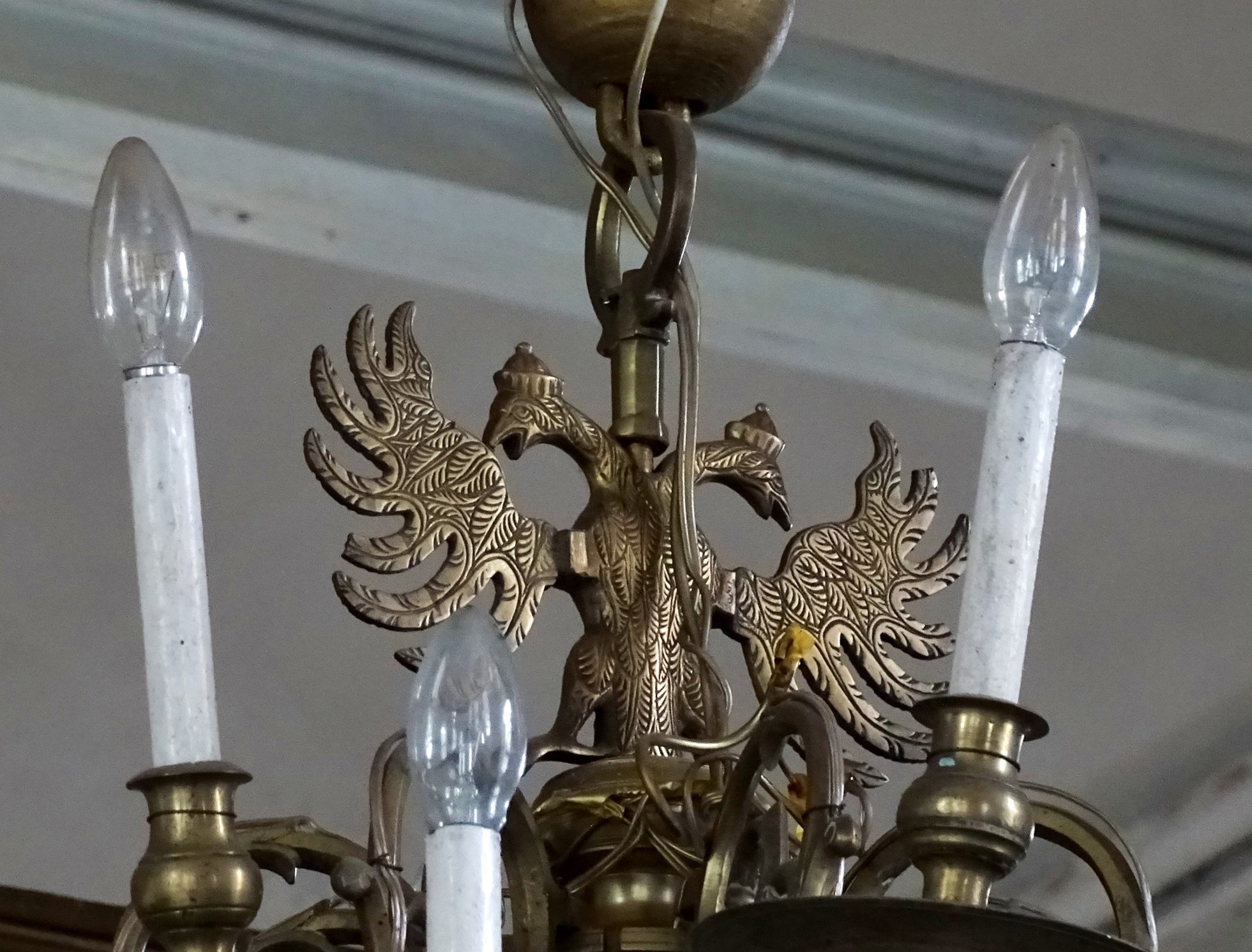 Fragment of the chandelier, 2nd half of 17th c.-18th c., Sabile Evangelical Lutheran Church. Photo by Alantė Valtaitė-Gagač, 2021