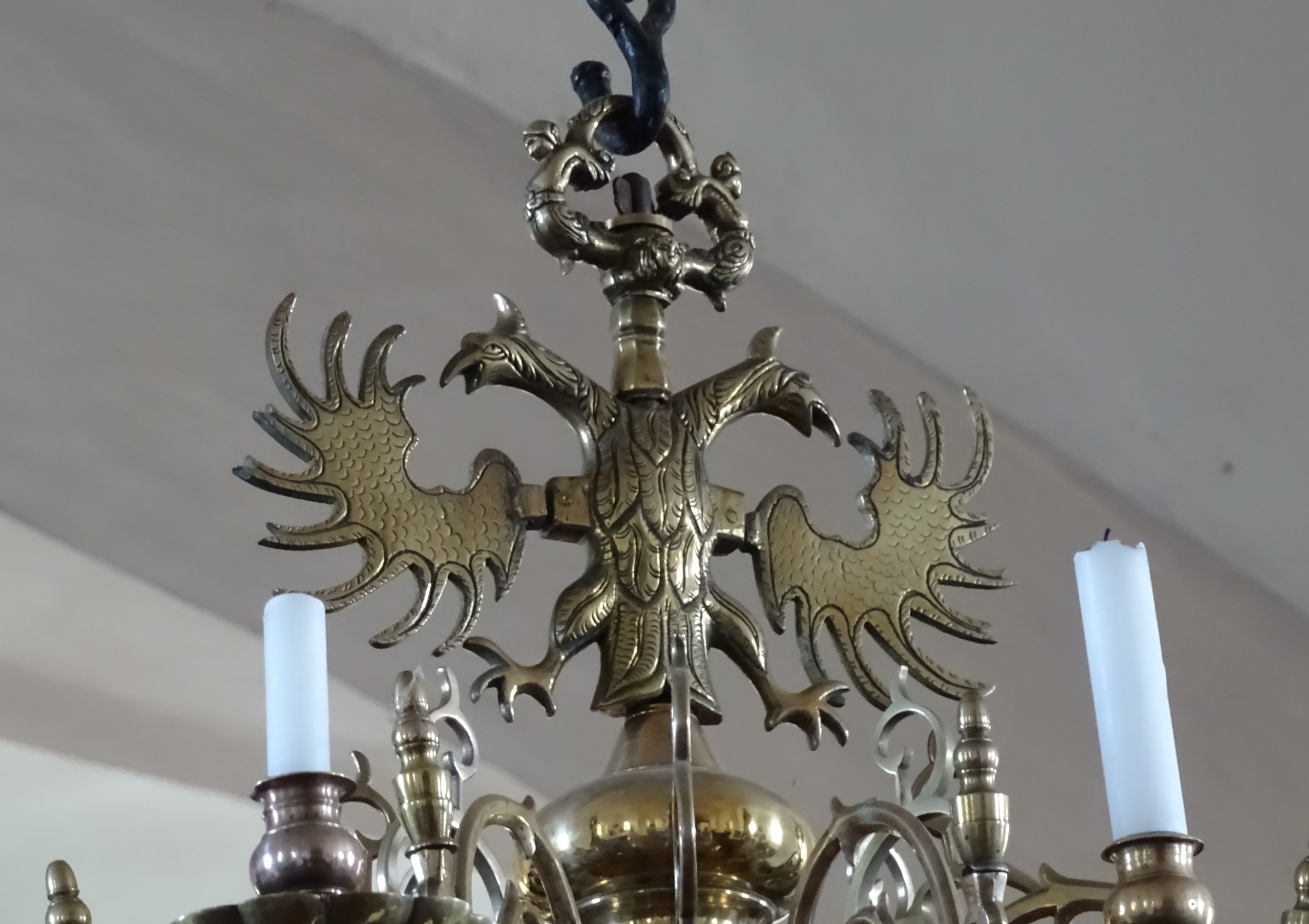 Fragment of the chandelier, 1687, Nurme Evangelical Lutheran Church. Photo by Alantė Valtaitė-Gagač, 2021