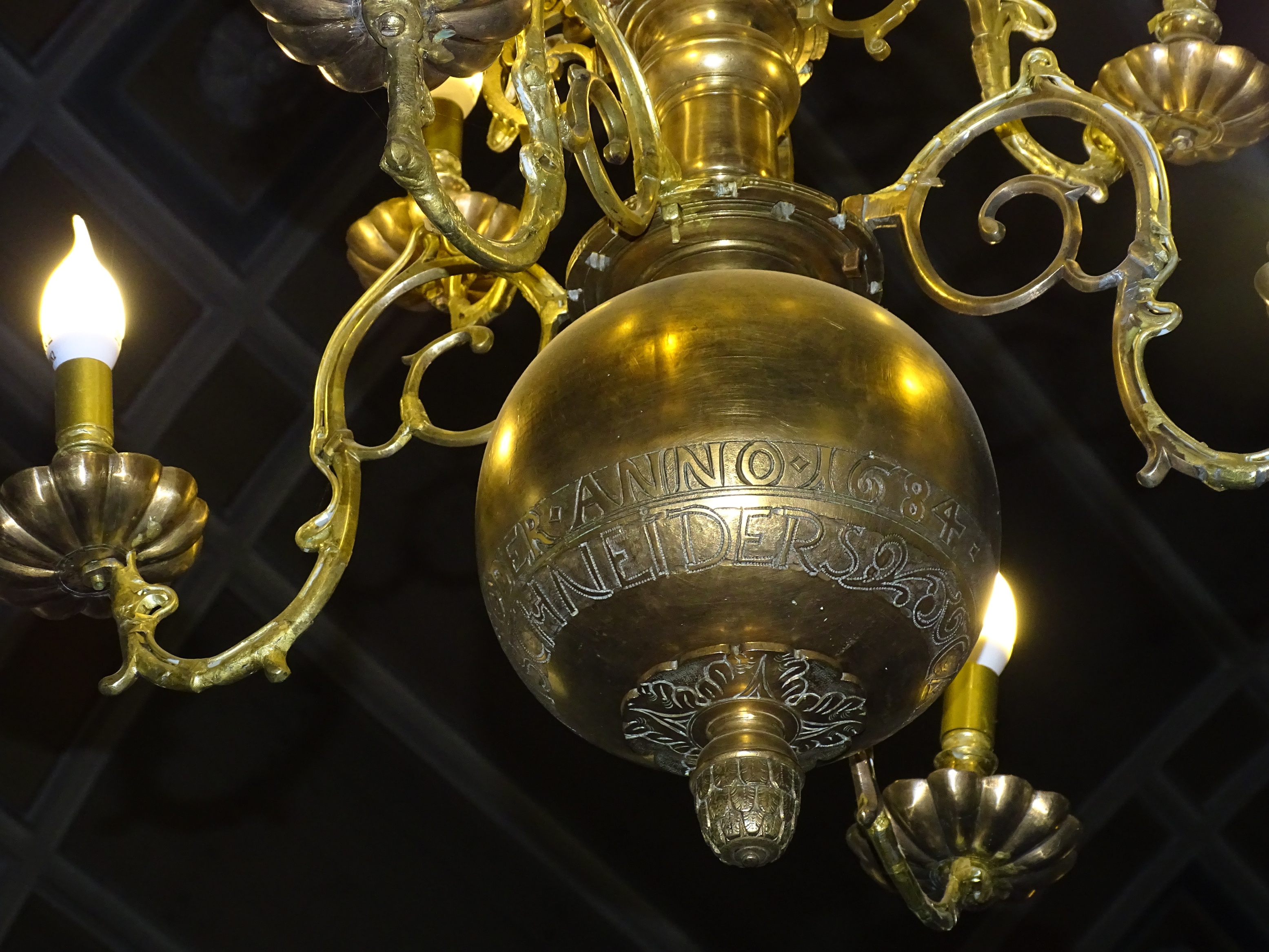 Fragment of the chandelier, 1684, Tukums Holy Trinity Evangelical Lutheran Church. Photo by Alantė Valtaitė-Gagač, 2021