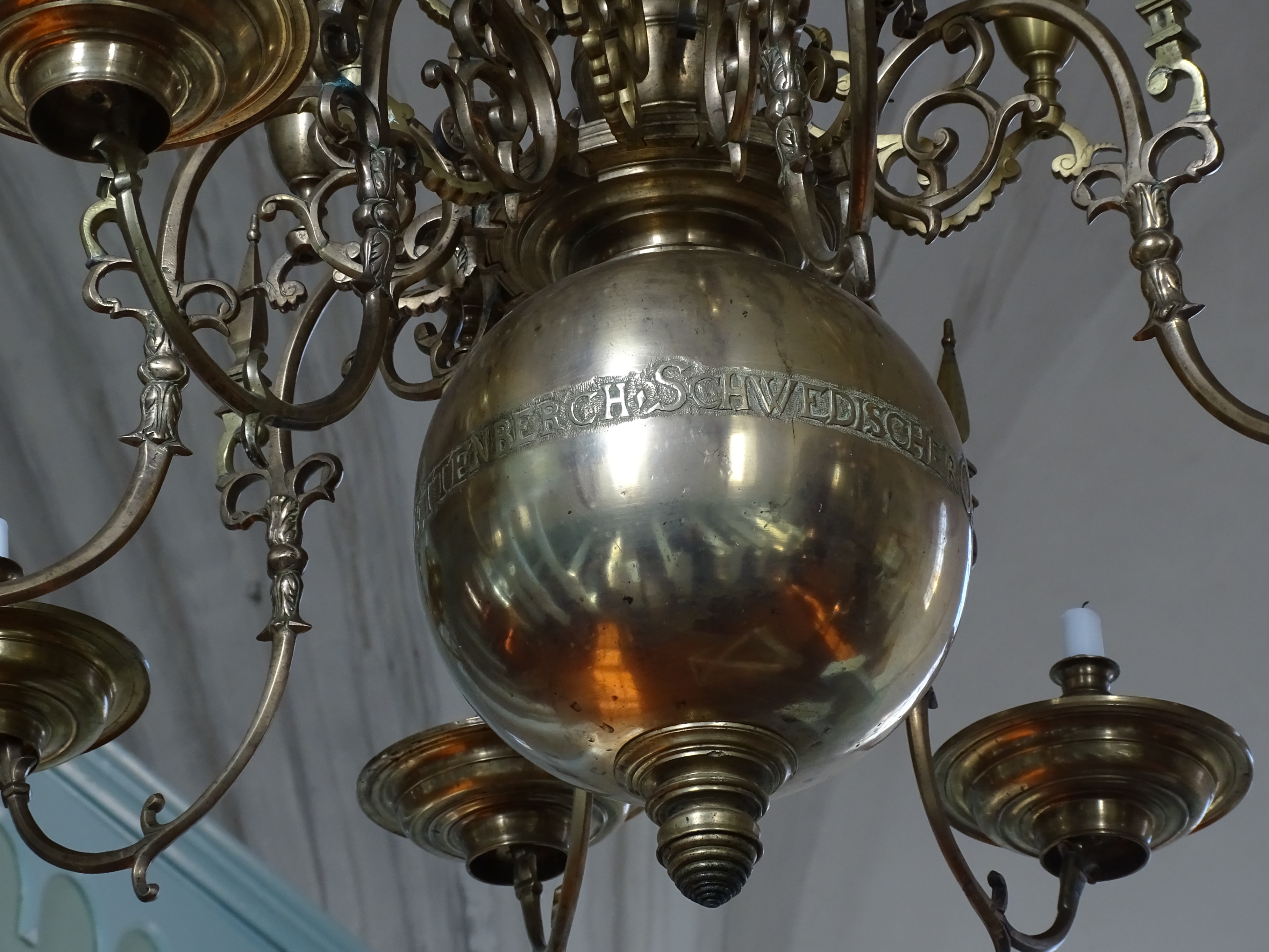 Fragment of the chandelier, 1647, Nereta Evangelical Lutheran Church. Photo by Alantė Valtaitė-Gagač , 2022