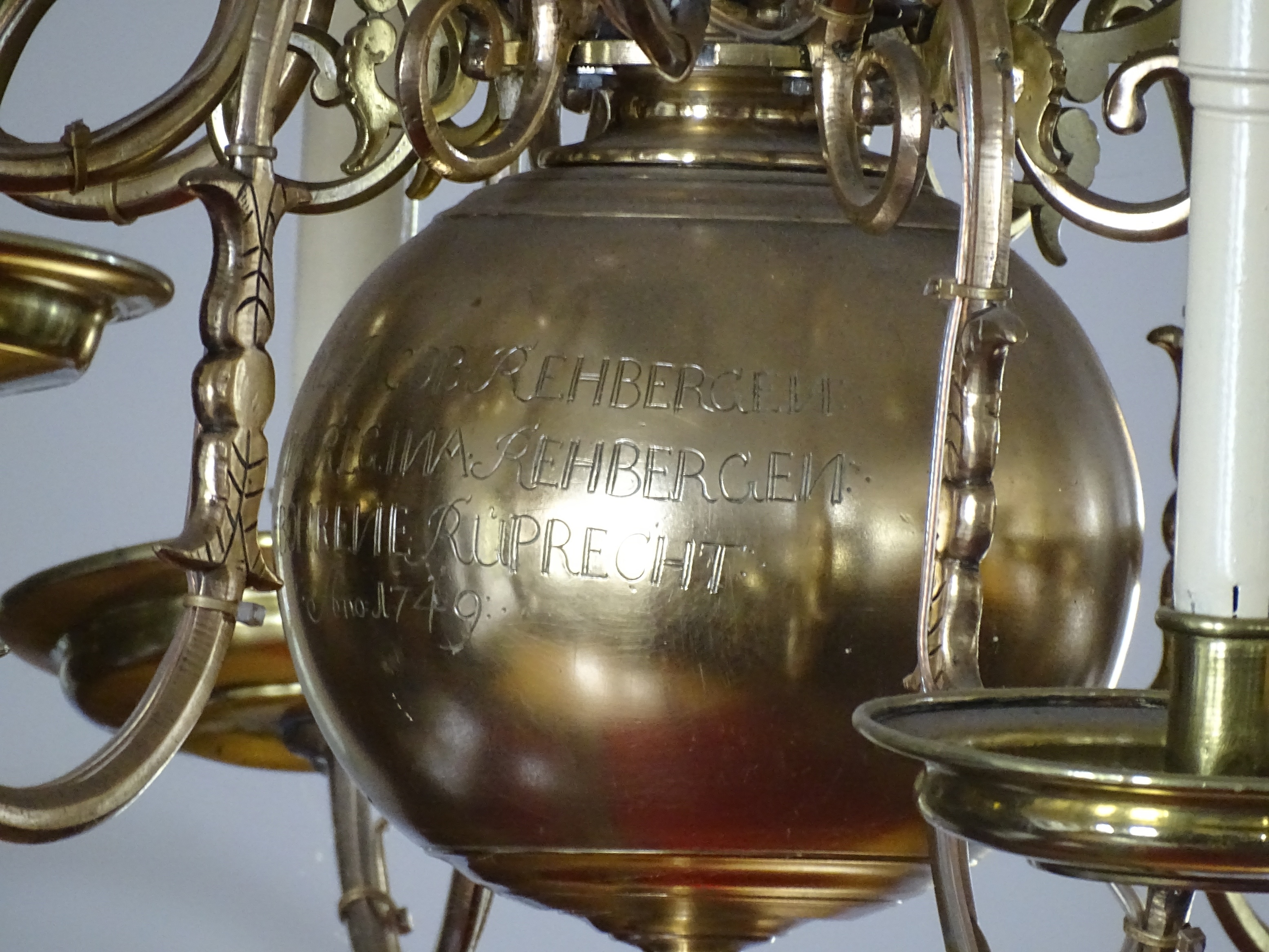 Fragment of the chandelier, 1749, Sloka Evangelical Lutheran Church. Photo by Alantė Valtaitė-Gagač , 2022