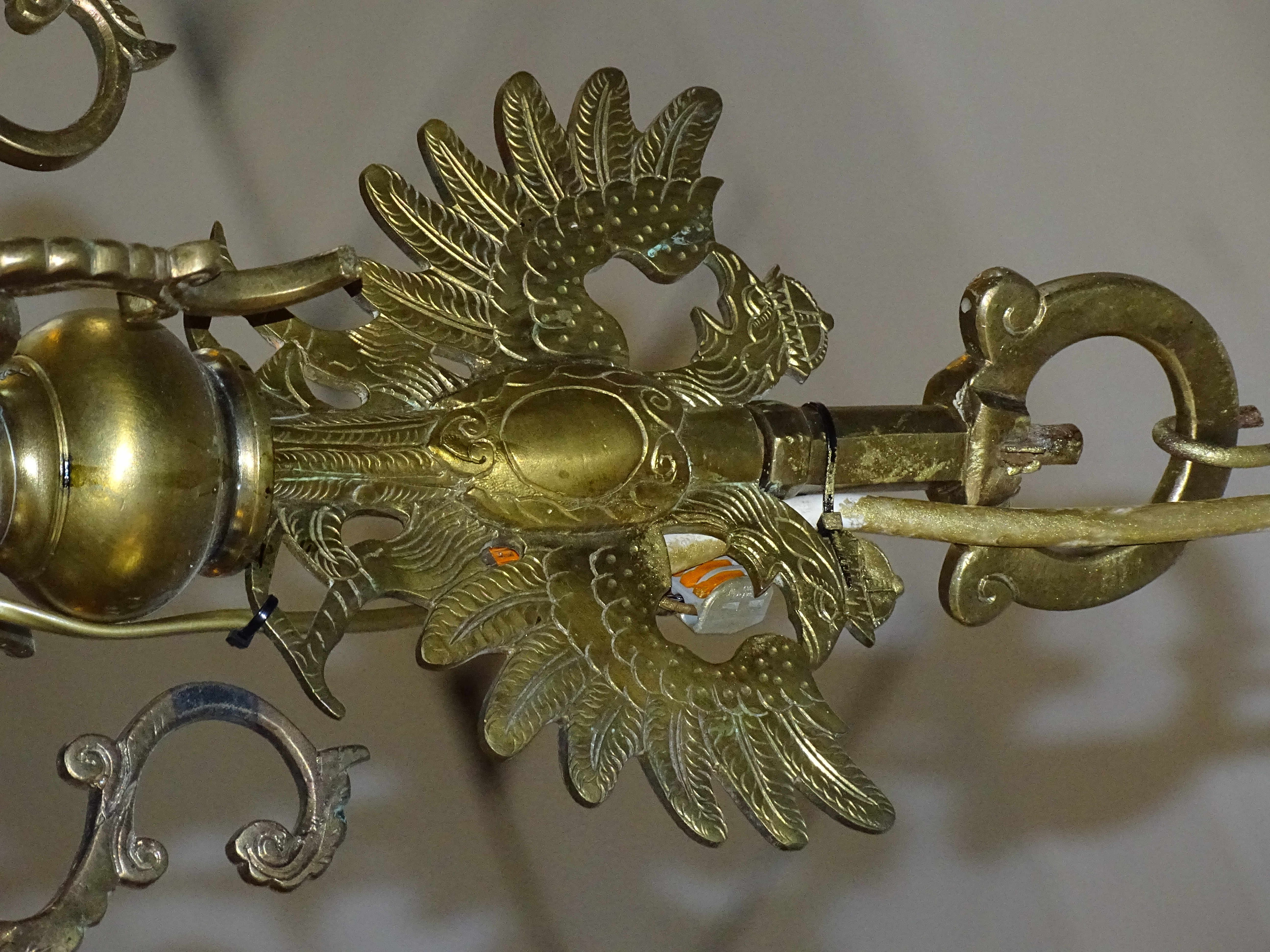 A fragment of the chandelier, 1762, Rubenes Evangelical Lutheran Church. Photo by Alantė Valtaitė-Gagač , 2021