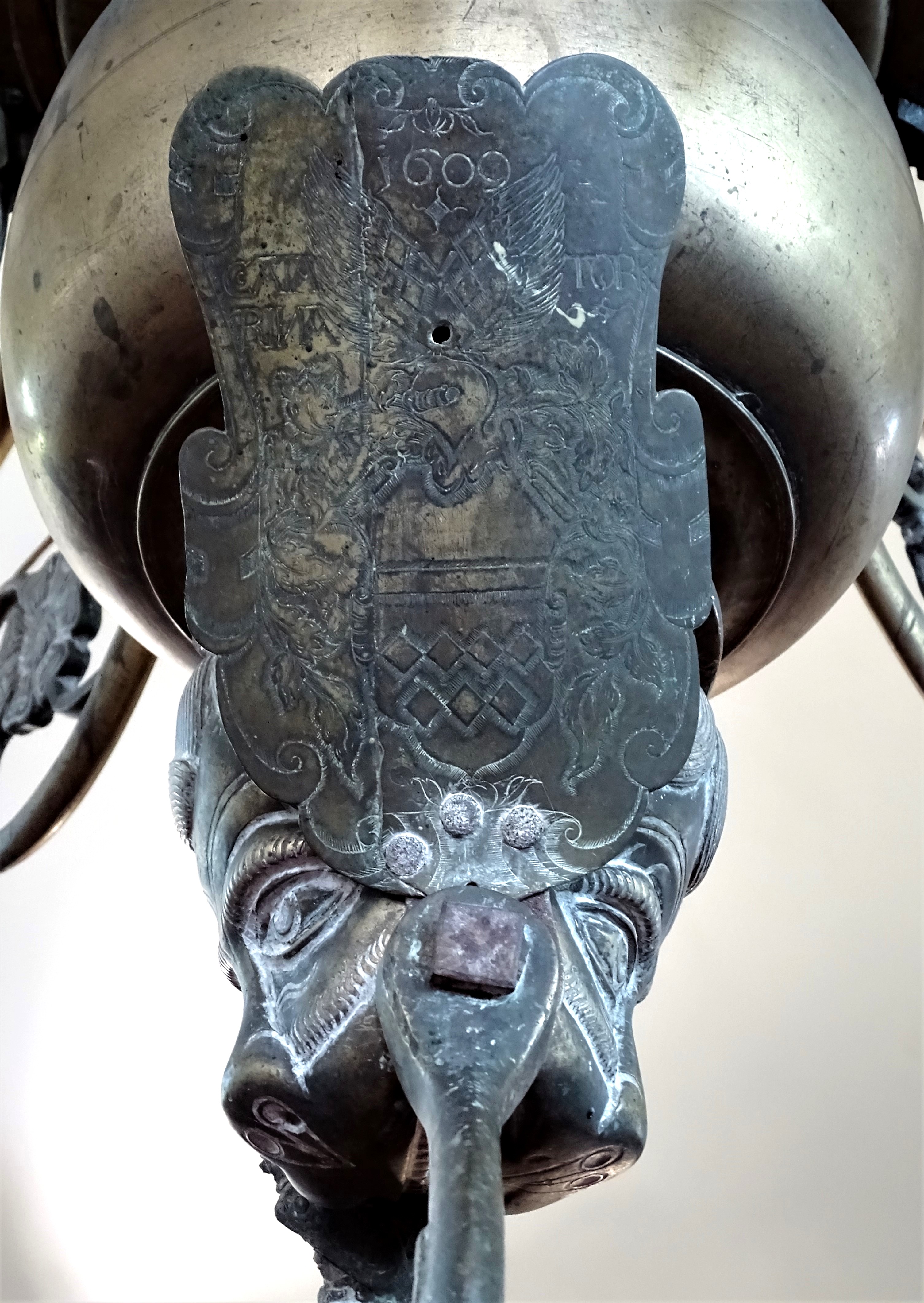 Fragment of the chandelier, 1609, the church of Durbe Evangelical Lutheran Church. Photo by Alantė Valtaitė-Gagač , 2021