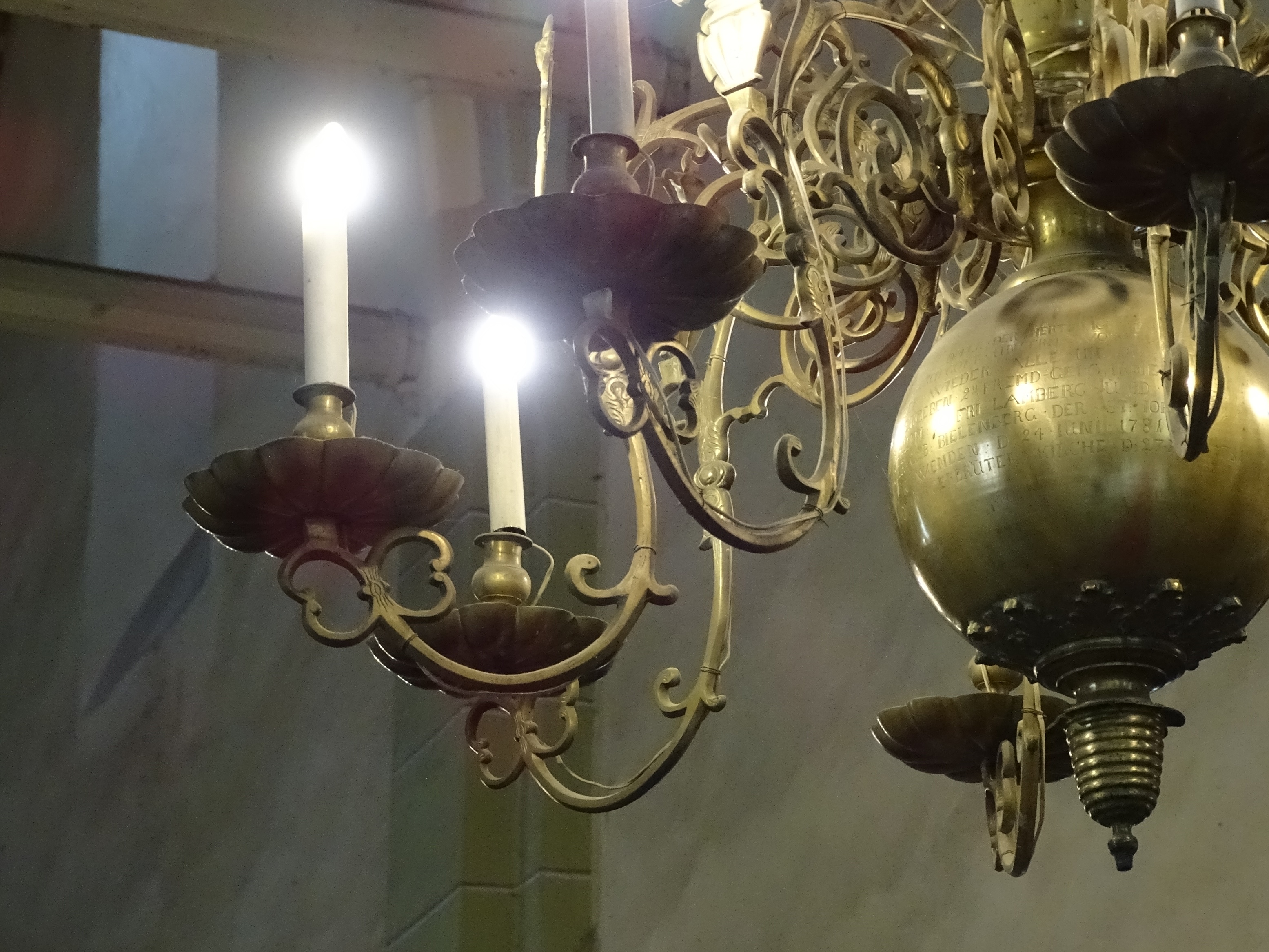 Fragment of the chandelier, 1744, Cesis St. John's Evangelical Lutheran Church. Photo by Alantė Valtaitė-Gagač, 2021