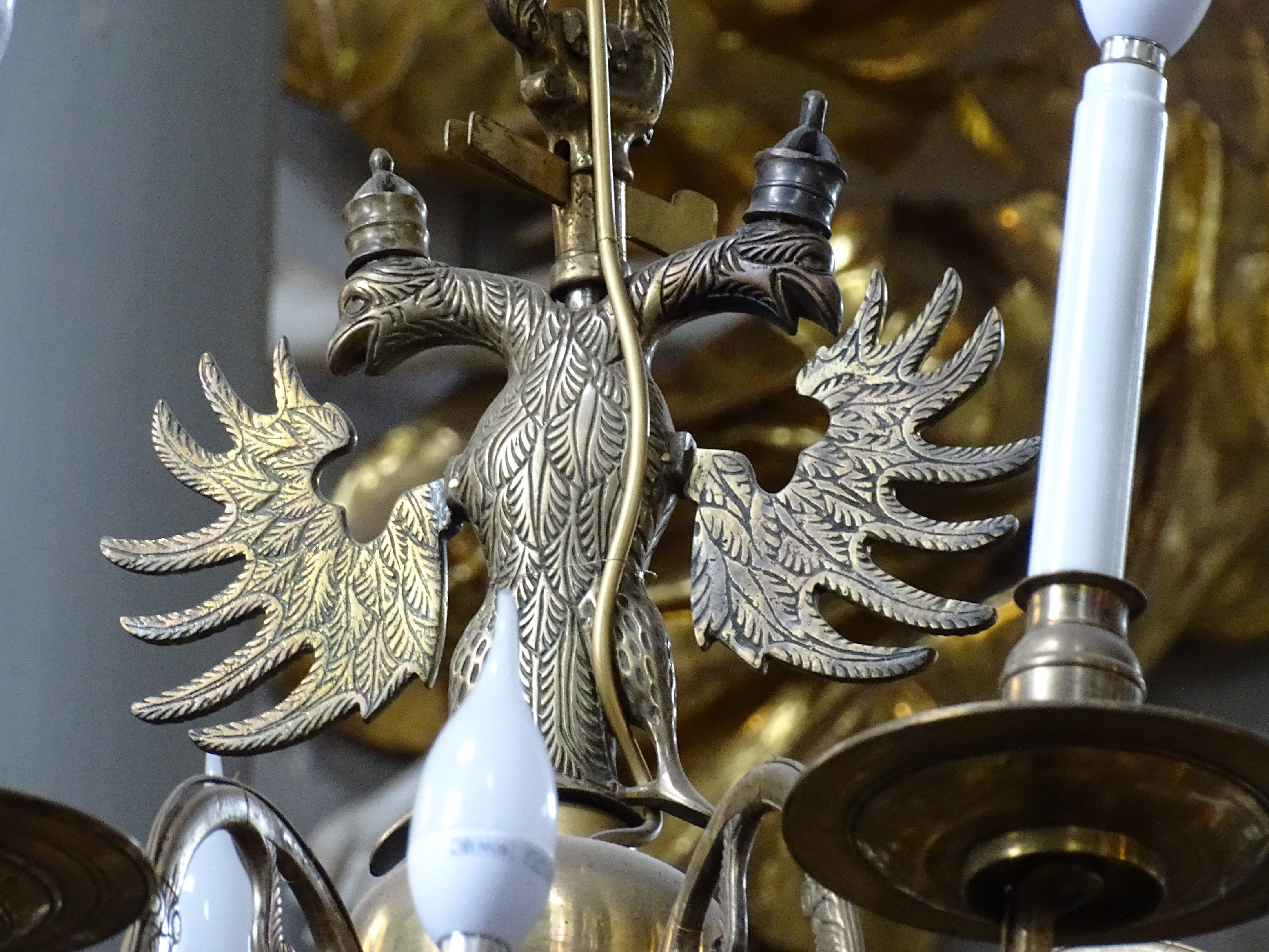 Fragment of the chandelier, 1614, Liepāja Holy Trinity Evangelical Lutheran Cathedral. Photo by Alantė Valtaitė-Gagač, 2021