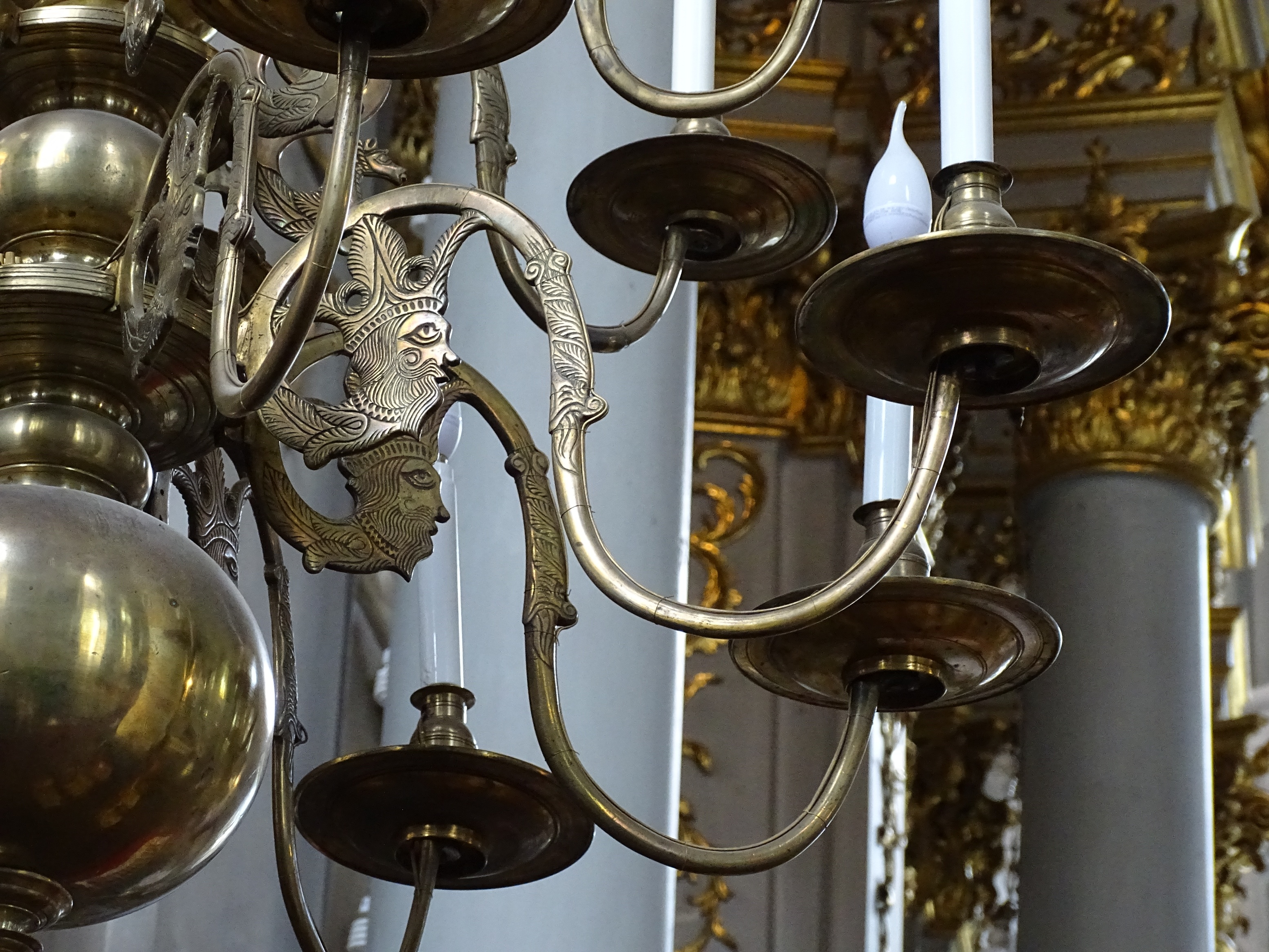 Fragment of the chandelier, 1614, Liepāja Holy Trinity Evangelical Lutheran Cathedral. Photo by Alantė Valtaitė-Gagač, 2021