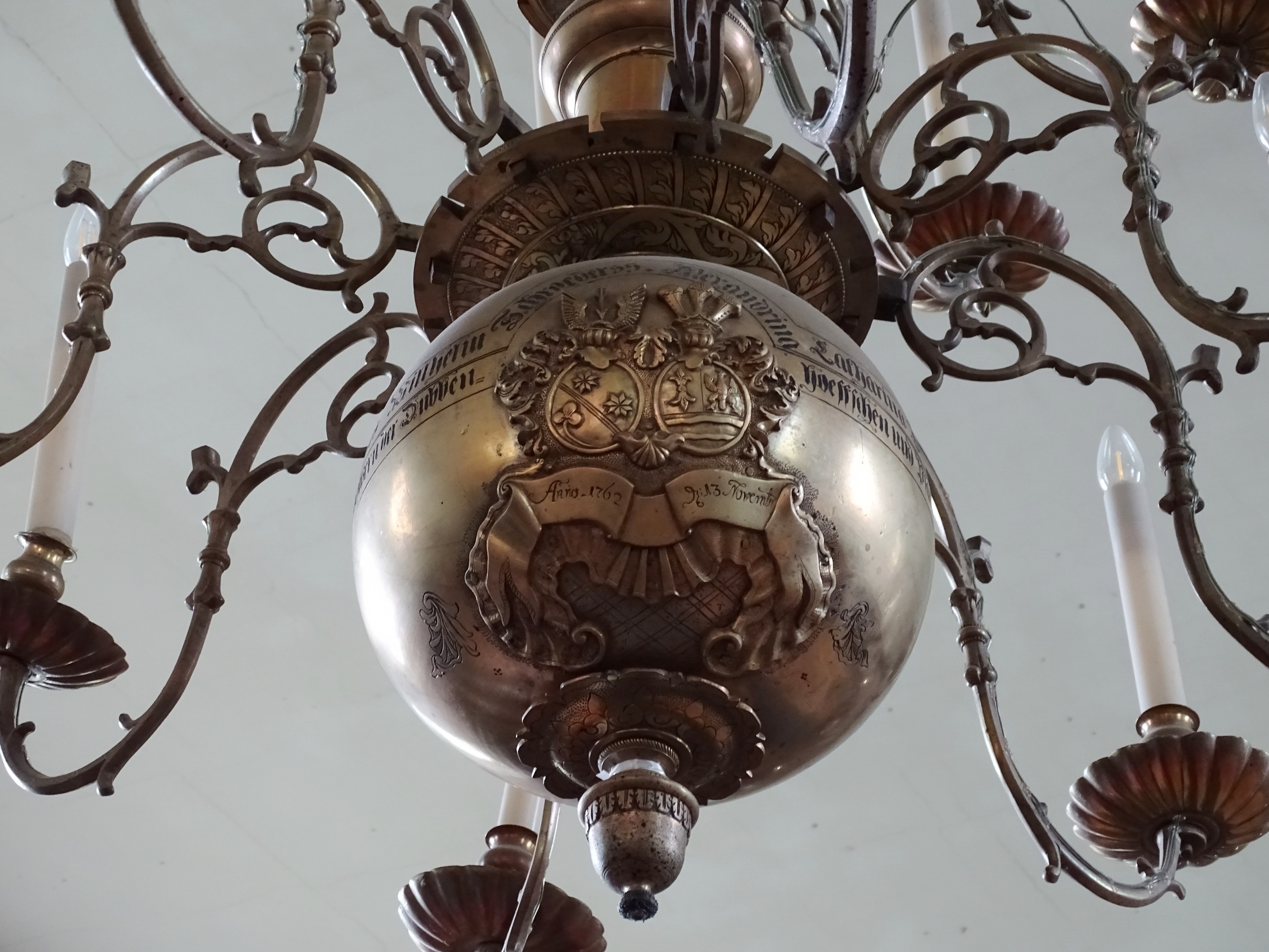 Fragment of the chandelier, 1762, Bauska Holy Spirit Evangelical Lutheran Church. Photo by Alantė Valtaitė-Gagač, 2022