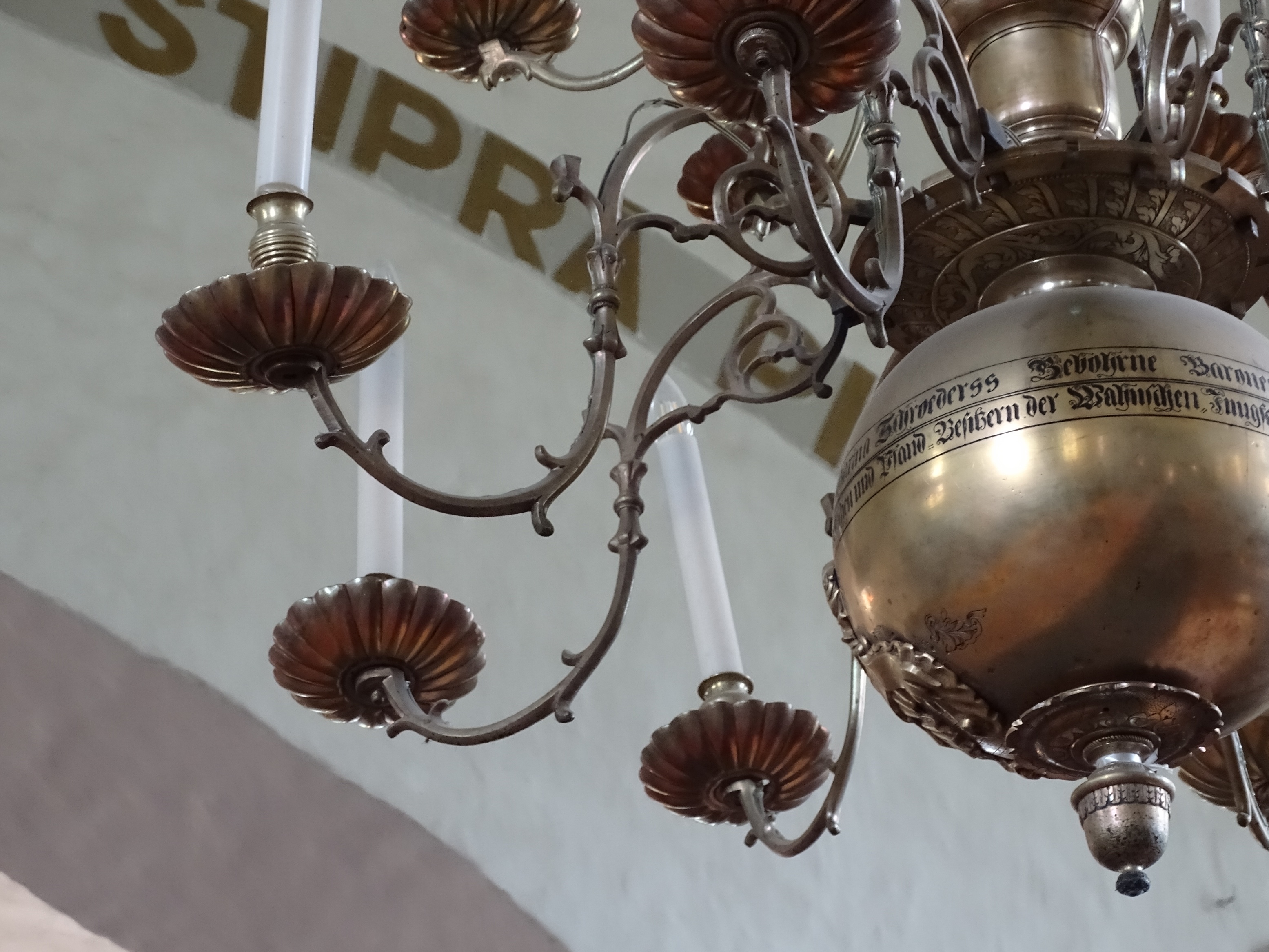 Fragment of the chandelier, 1762, Bauska Holy Spirit Evangelical Lutheran Church. Photo by Alantė Valtaitė-Gagač, 2022