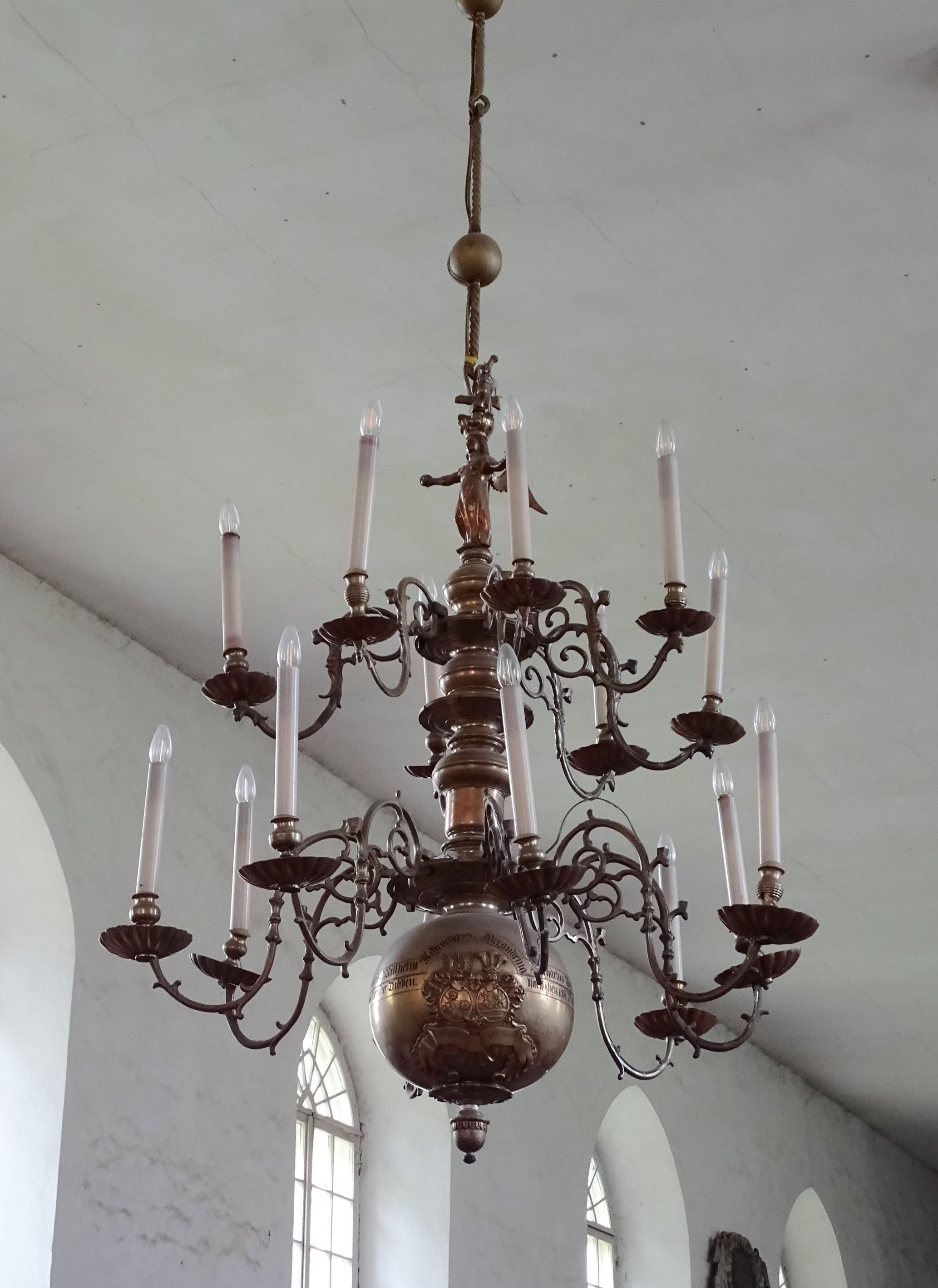 Chandelier, 1762, Bauska Holy Spirit Evangelical Lutheran Church. Photo by Alantė Valtaitė-Gagač, 2022