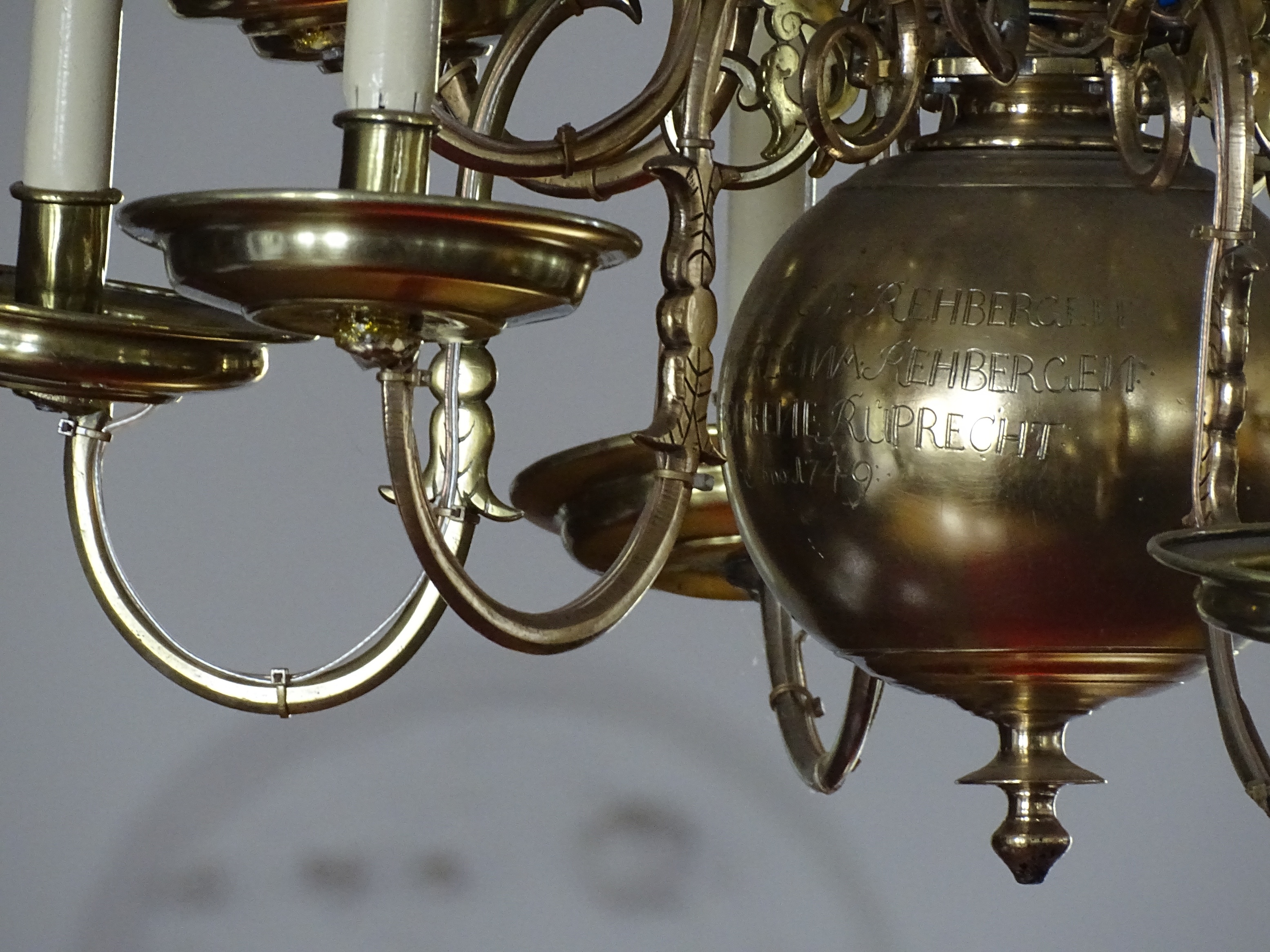 Fragment of the chandelier, 1749, Sloka Evangelical Lutheran Church. Photo by Alantė Valtaitė-Gagač , 2022