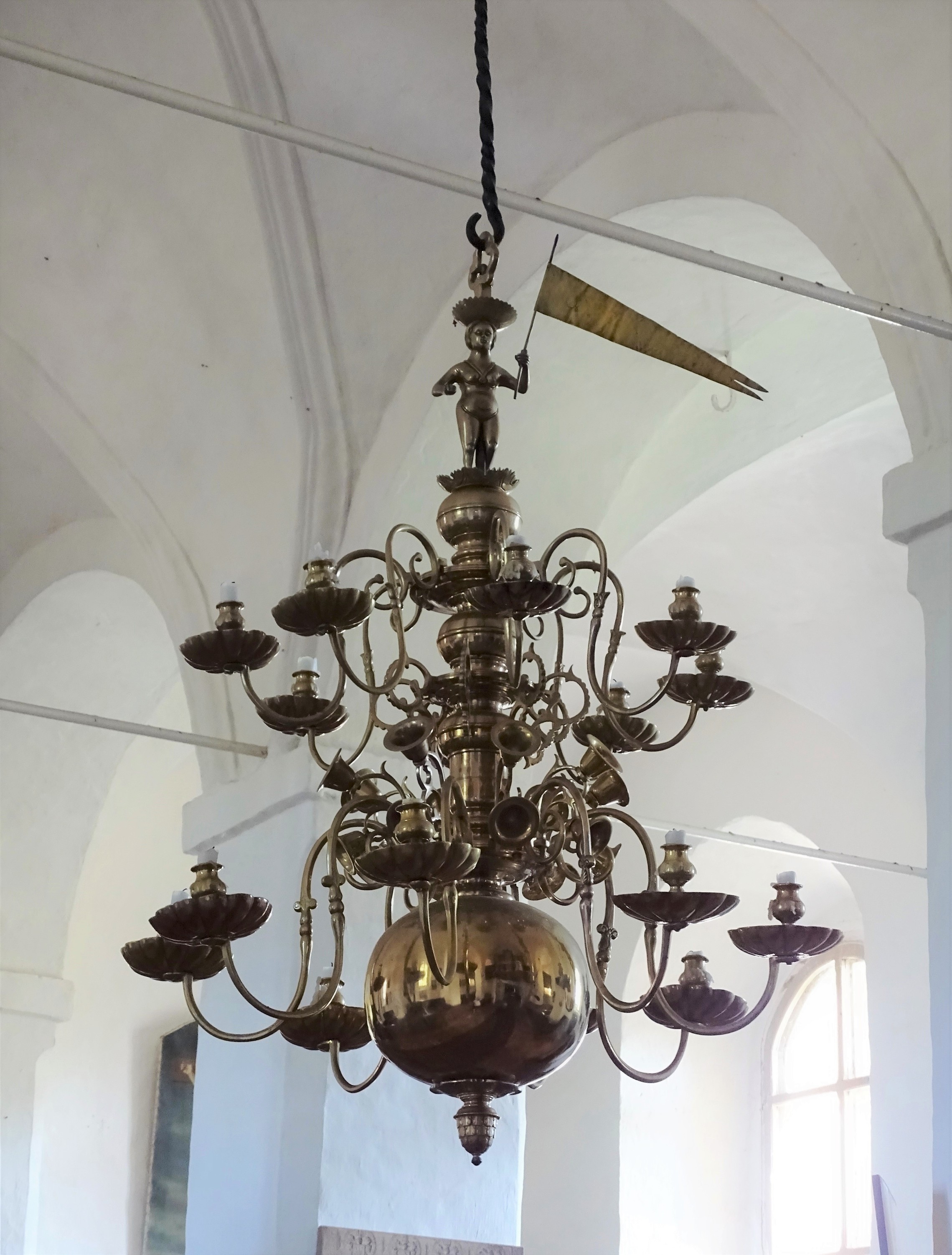 Chandelier, 2nd half of 17th c. ,Nurme Evangelical Lutheran Church. Photo by Alantė Valtaitė-Gagač, 2021