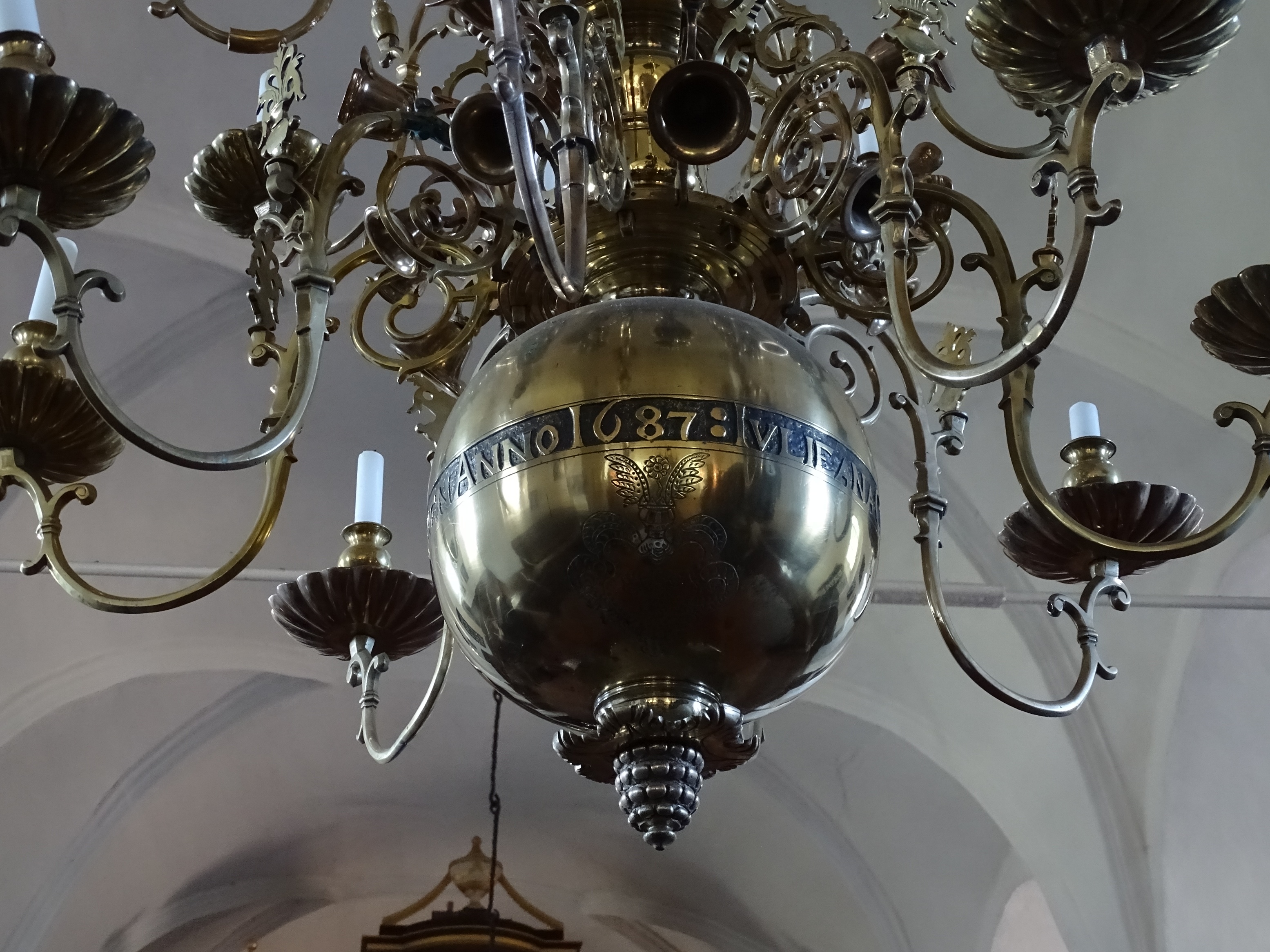 Fragment of the chandelier, 1687, Nurme Evangelical Lutheran Church. Photo by Alantė Valtaitė-Gagač, 2021