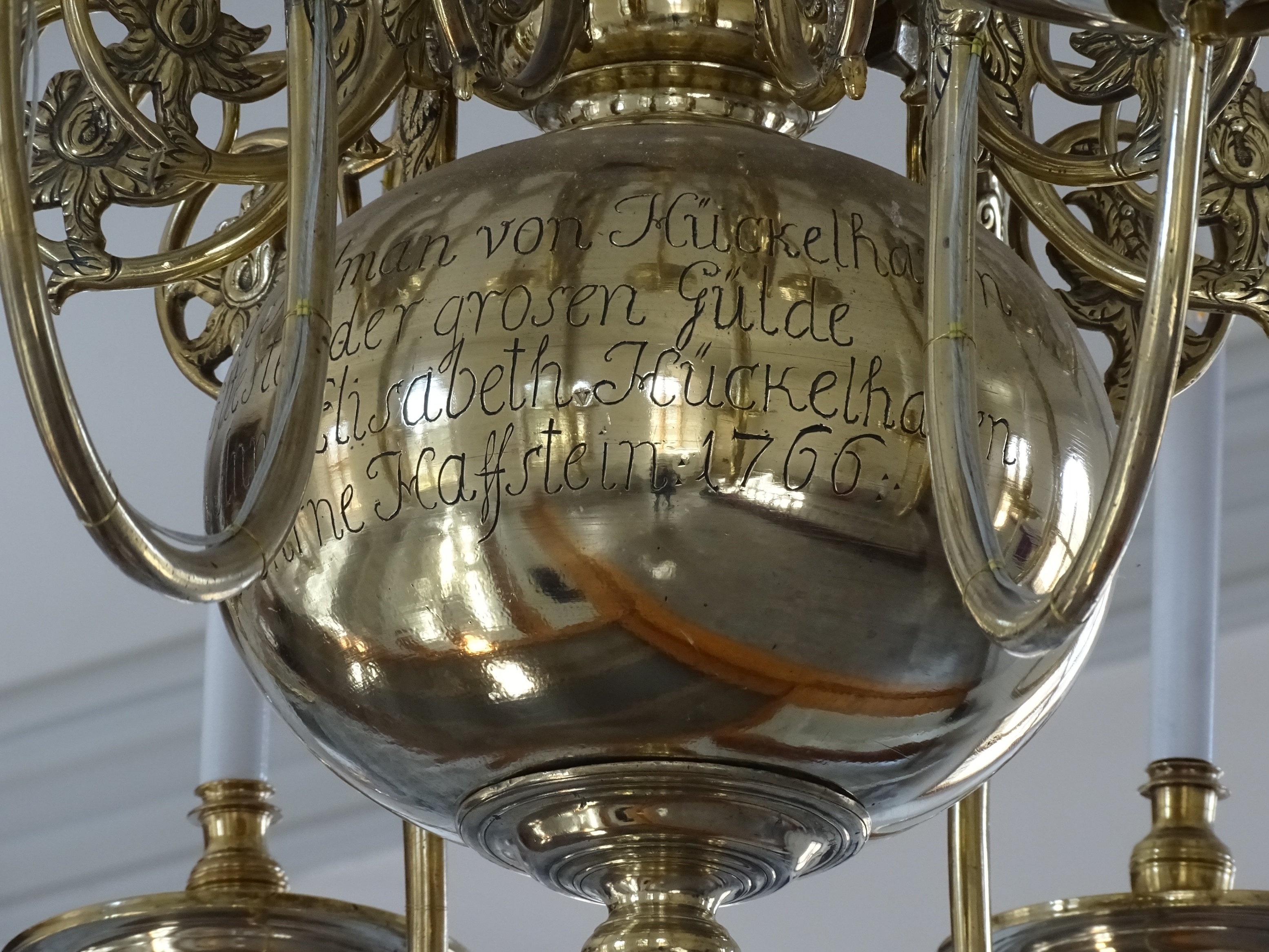 Fragment of the chandelier, 1766, Bikeri St Catherine’s Evangelical Lutheran Church. Photo by Alantė Valtaitė-Gagač , 2022