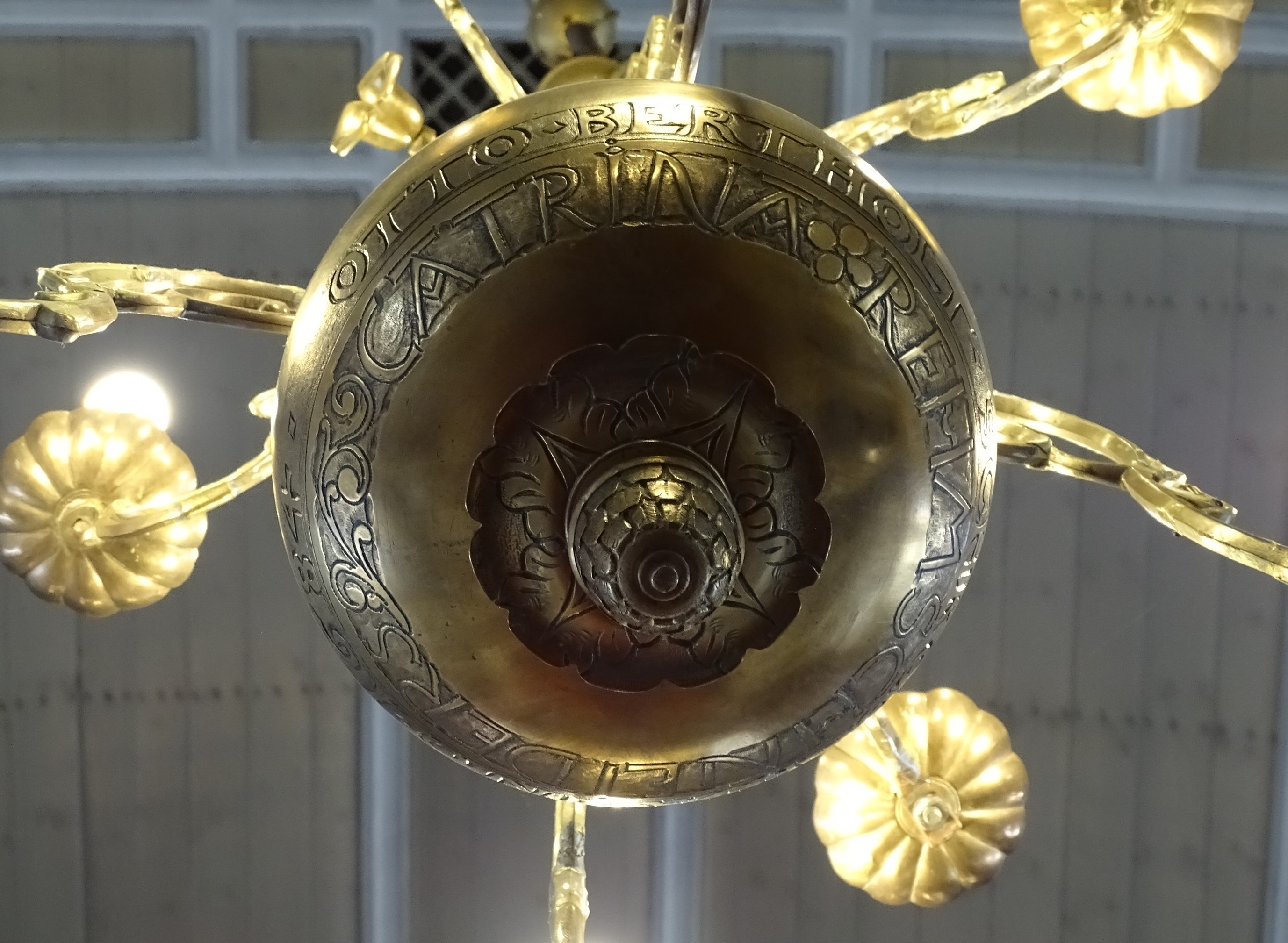 Fragment of the chandelier, 1684, Tukums Holy Trinity Evangelical Lutheran Church. Photo by Alantė Valtaitė-Gagač, 2021