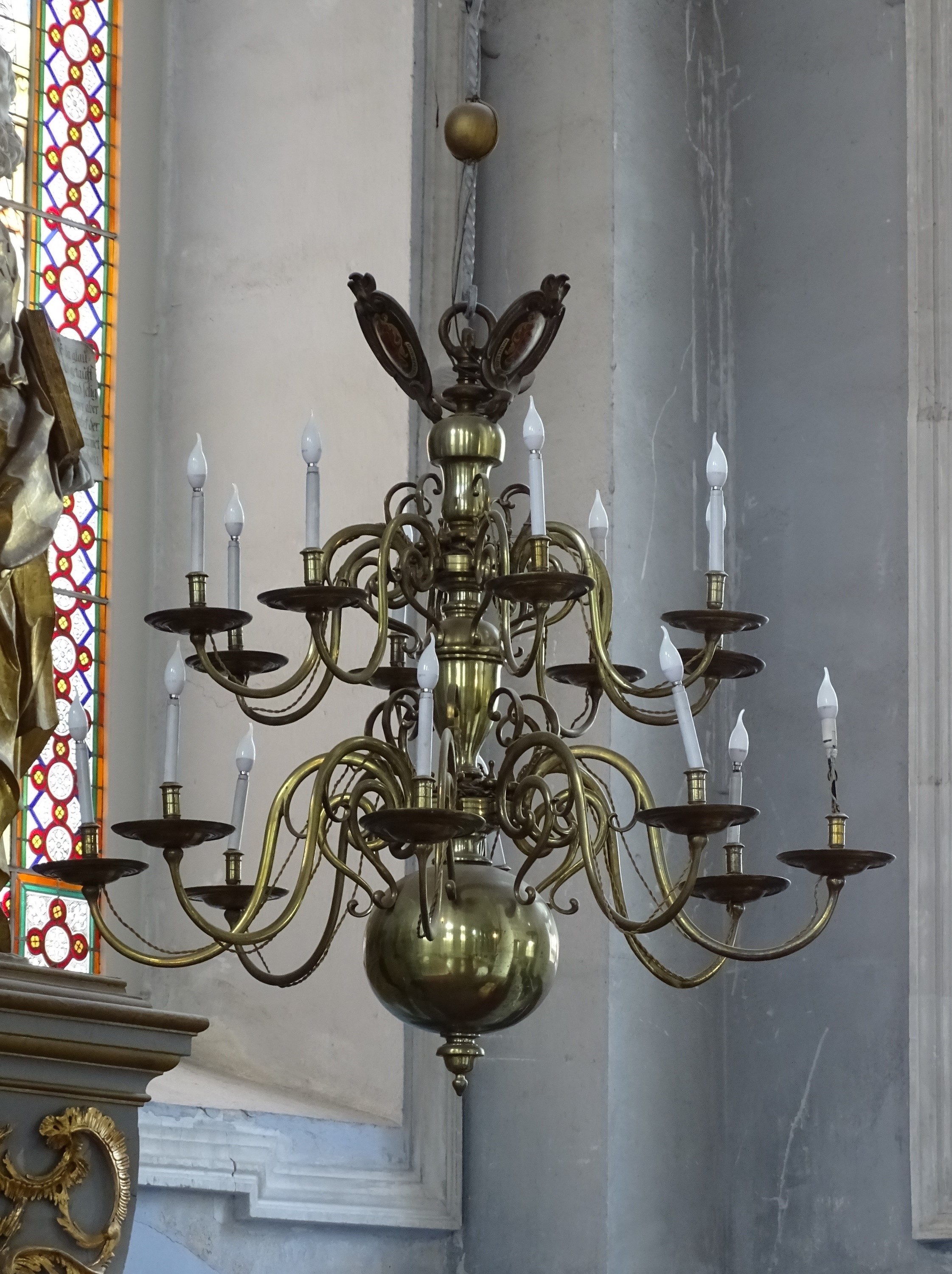 Chandelier, middle of 17th c., Liepāja Holy Trinity Evangelical Lutheran Cathedral. Photo by Alantė Valtaitė-Gagač, 2021