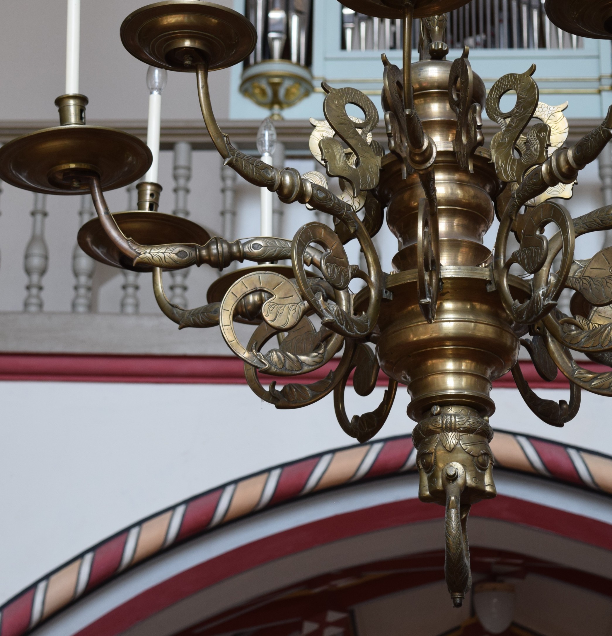 Fragment of the chandelier, 1666, Riga St. John's Evangelical Lutheran Church. Photo by Alantė Valtaitė-Gagač, 2022