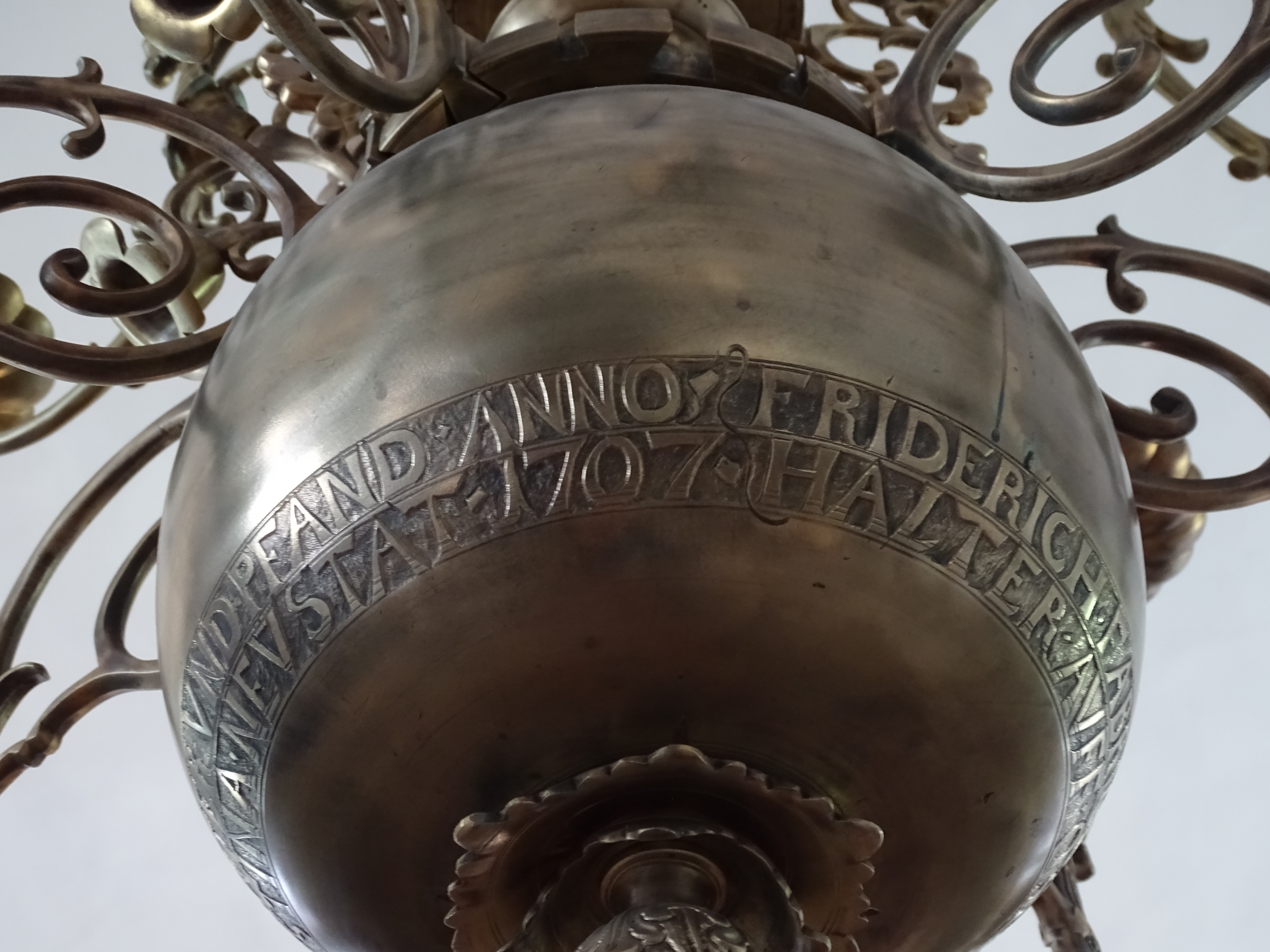 Fragment of the chandelier, 1707, Landzes Evangelical Lutheran Church. Photo by Alantė Valtaitė-Gagač , 2021