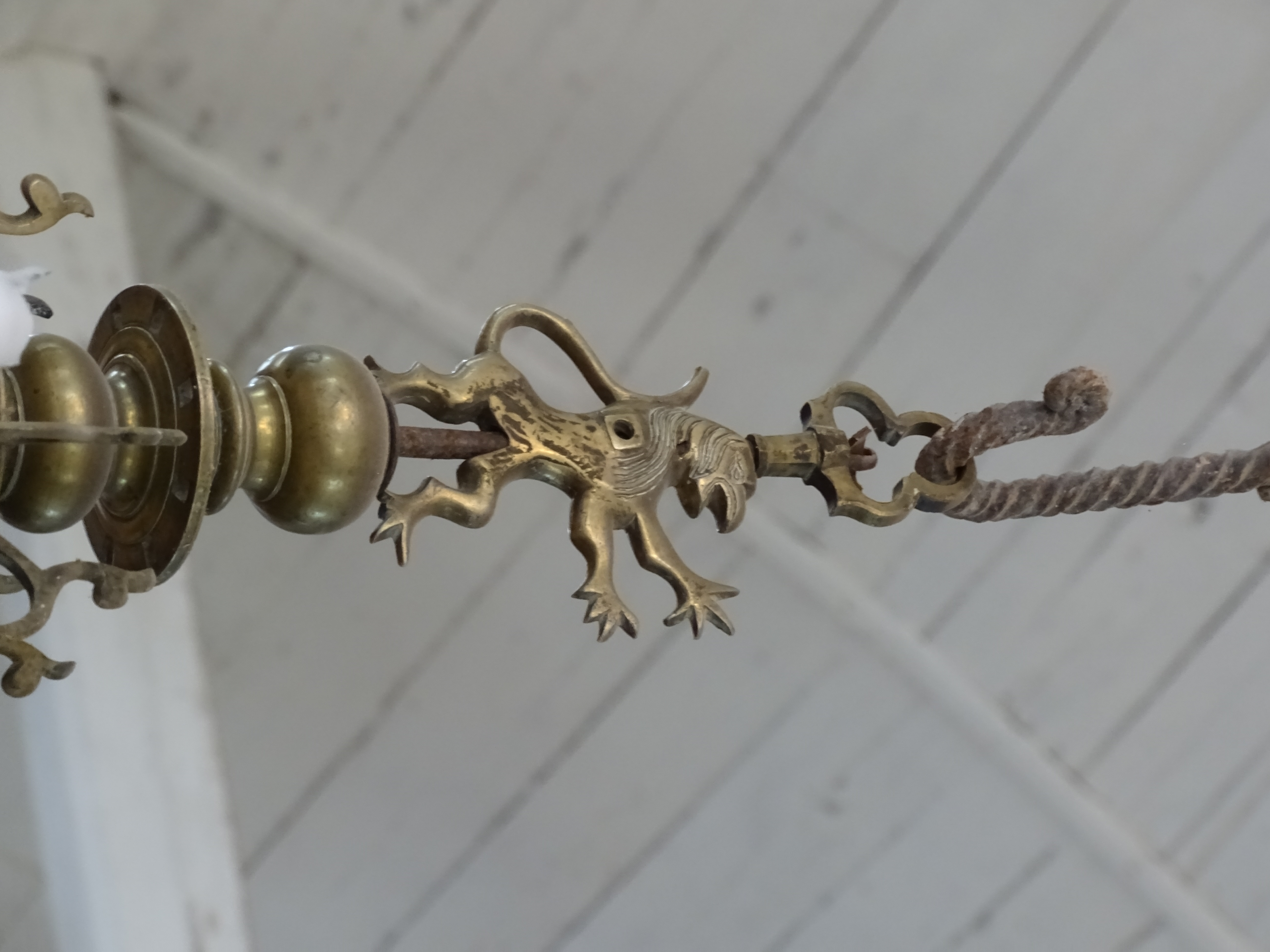 Fragment of the chandelier, 1749, Piltenes Evangelical Lutheran Church. Photo by Alantė Valtaitė-Gagač , 2021