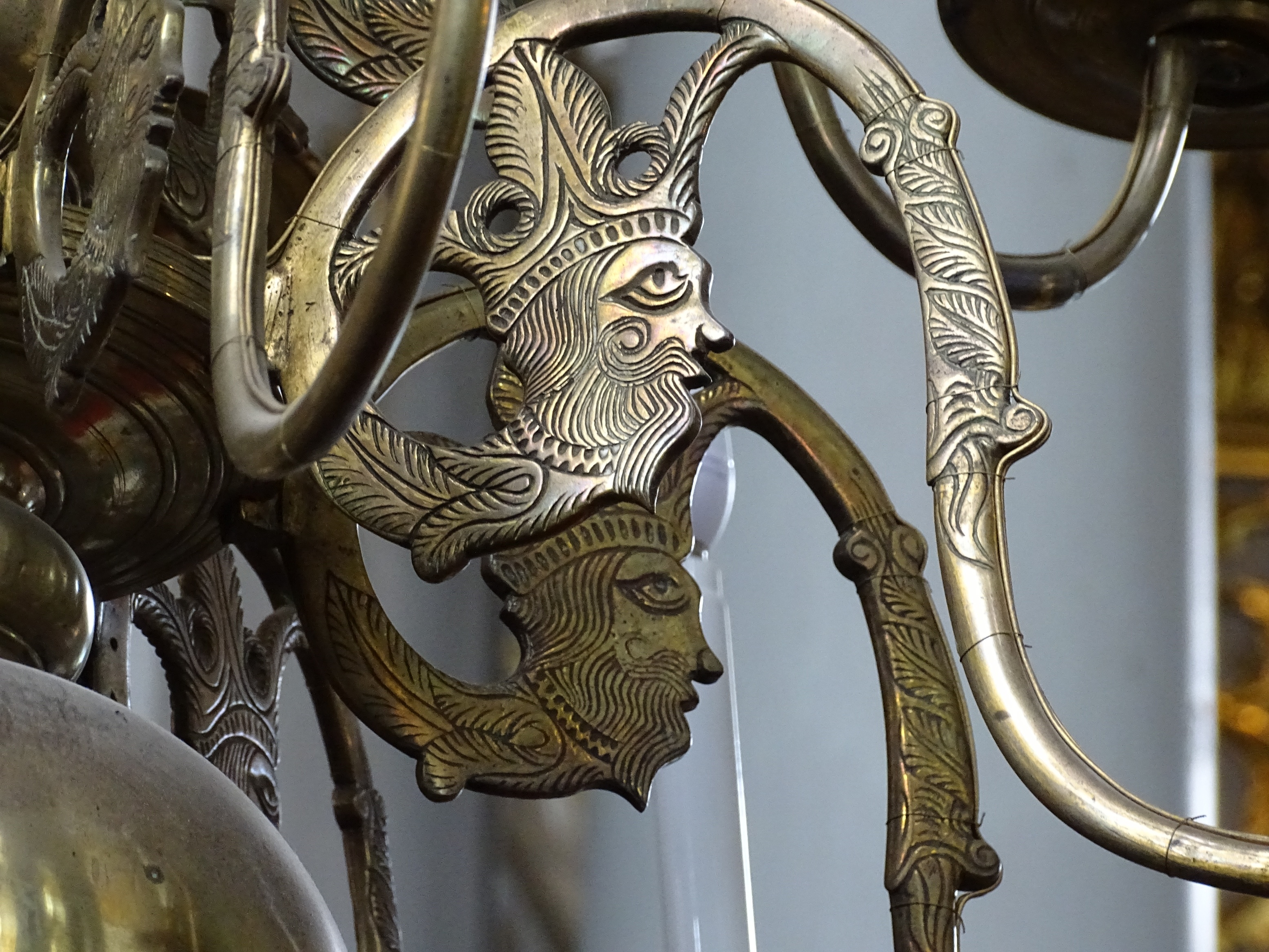 Fragment of the chandelier, 1614, Liepāja Holy Trinity Evangelical Lutheran Cathedral. Photo by Alantė Valtaitė-Gagač, 2021