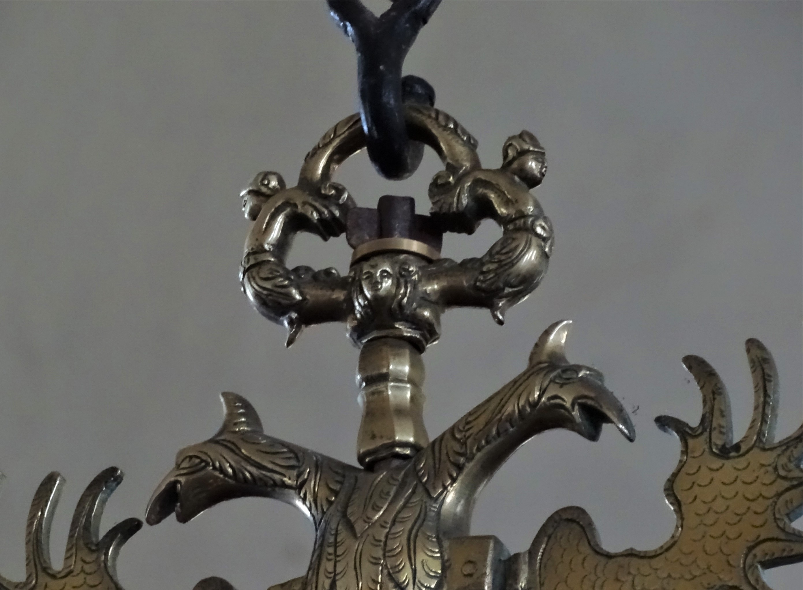 Fragment of the chandelier, 1687, Nurme Evangelical Lutheran Church. Photo by Alantė Valtaitė-Gagač, 2021