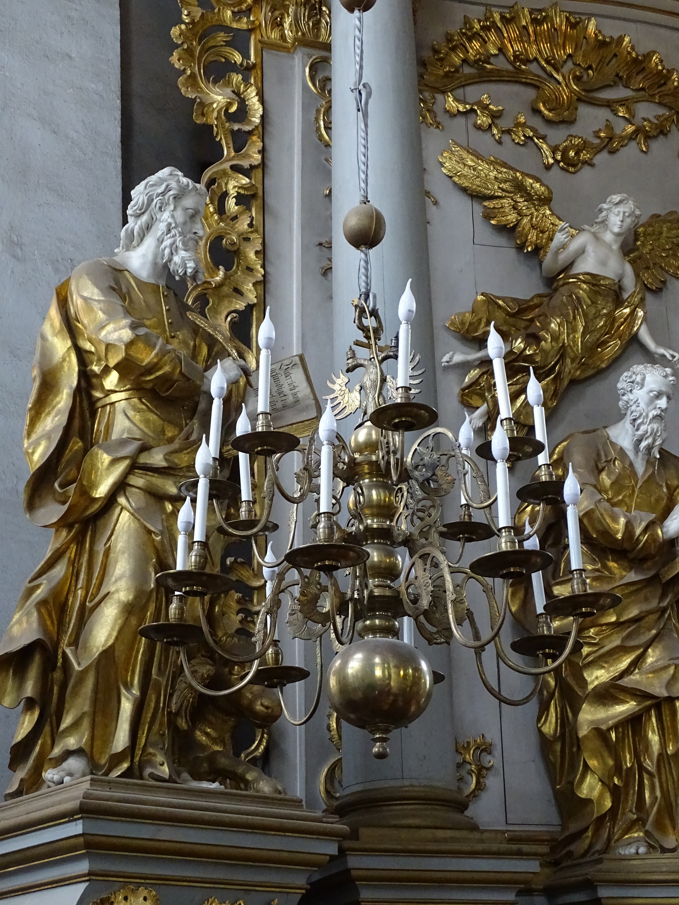 Chandelier, 1614, Liepāja Holy Trinity Evangelical Lutheran Cathedral. Photo by Alantė Valtaitė-Gagač, 2021