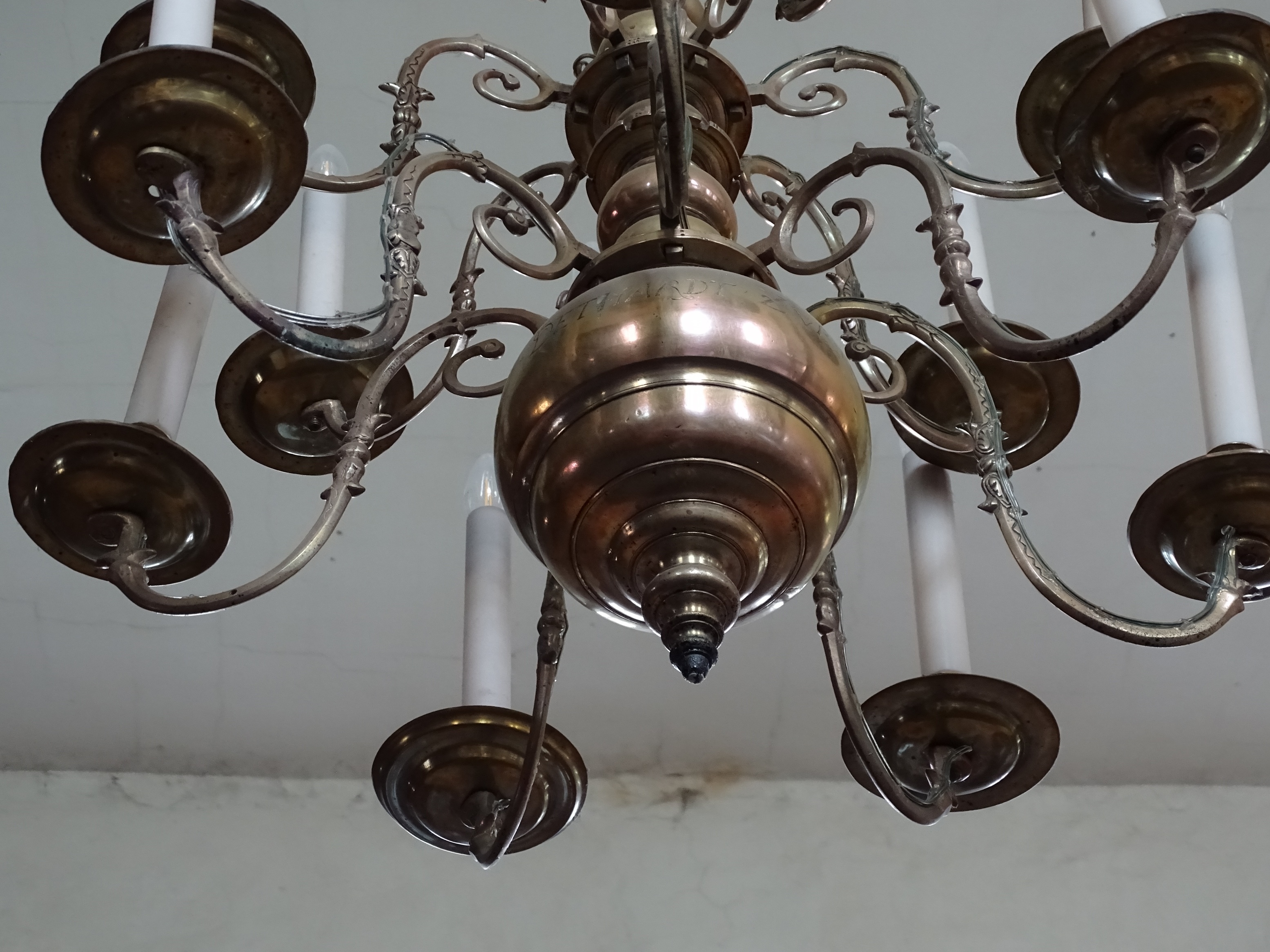 Fragment of the chandelier, 1662, Bauska Holy Spirit Evangelical Lutheran Church. Photo by Alantė Valtaitė-Gagač, 2022