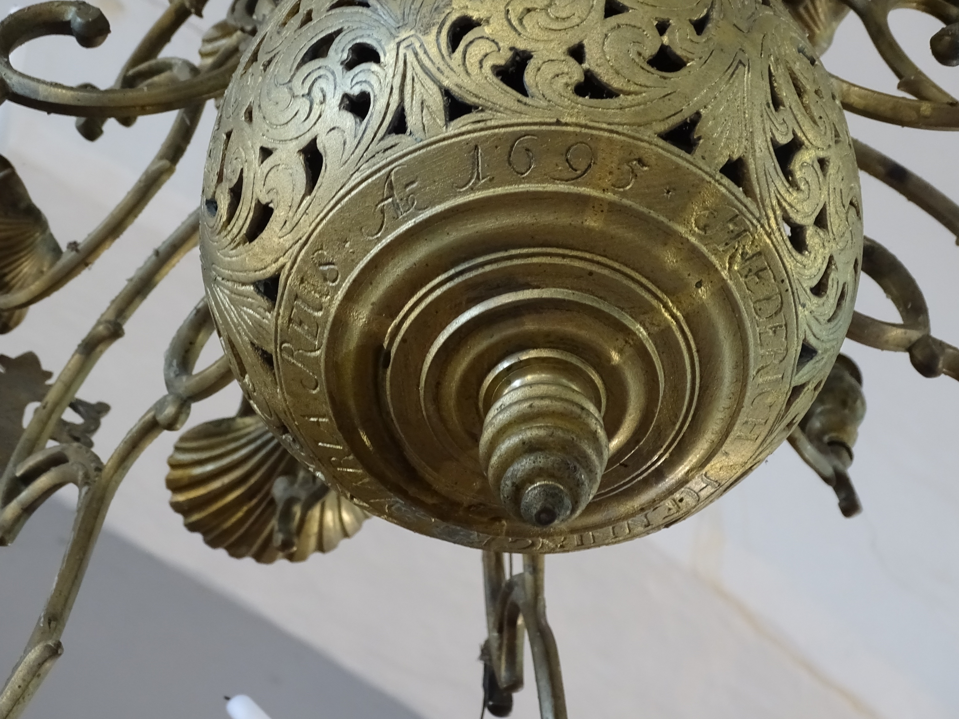 Fragment of the chandelier, 1695, Valdemārpils Evangelical Lutheran Church. Photo by Alantė Valtaitė-Gagač , 2021