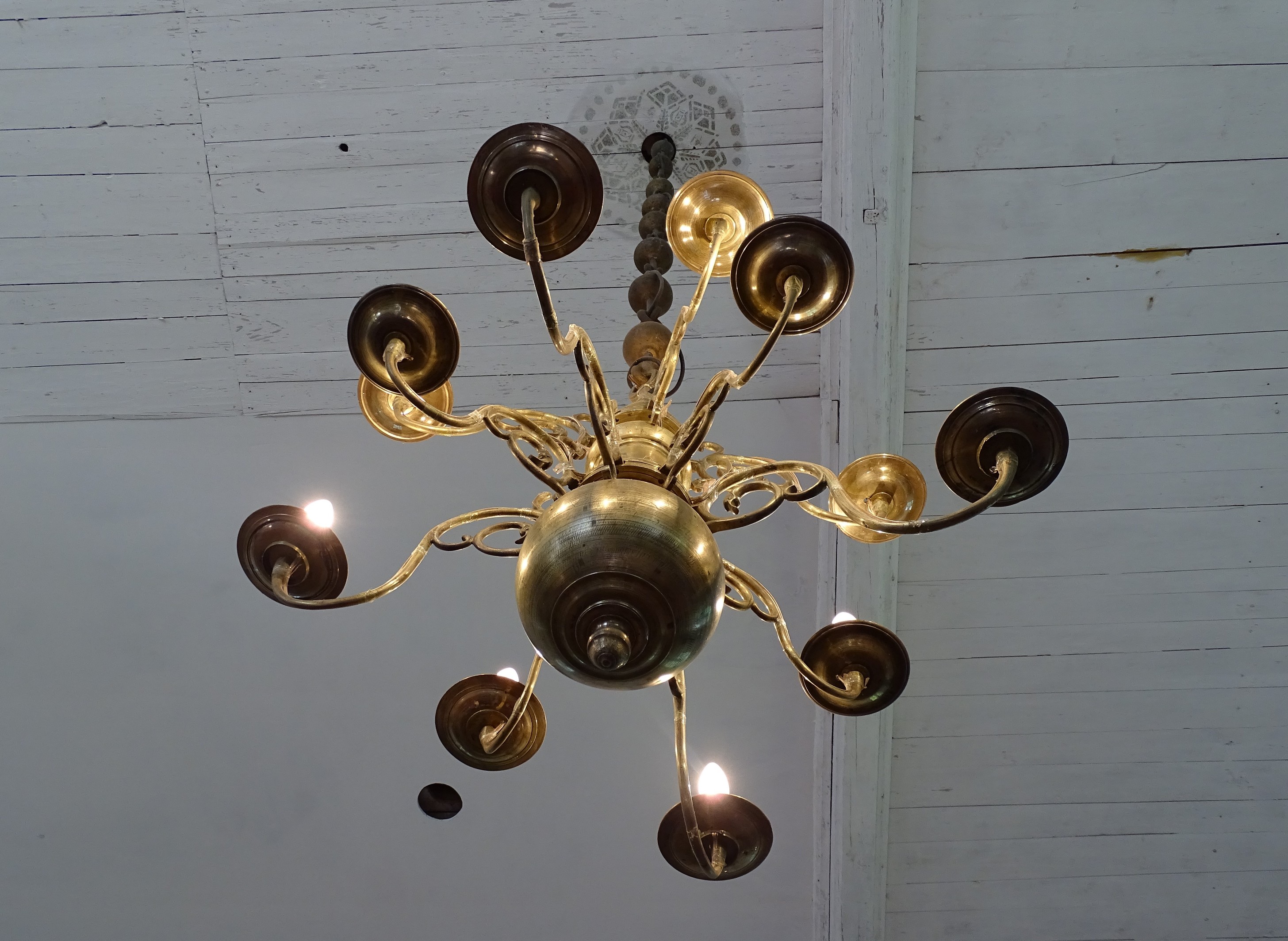 Fragment of the chandelier, 18th c.–1st half of 19th c., Priedula Evangelical Lutheran Church. Photo by Alantė Valtaitė-Gagač, 2021