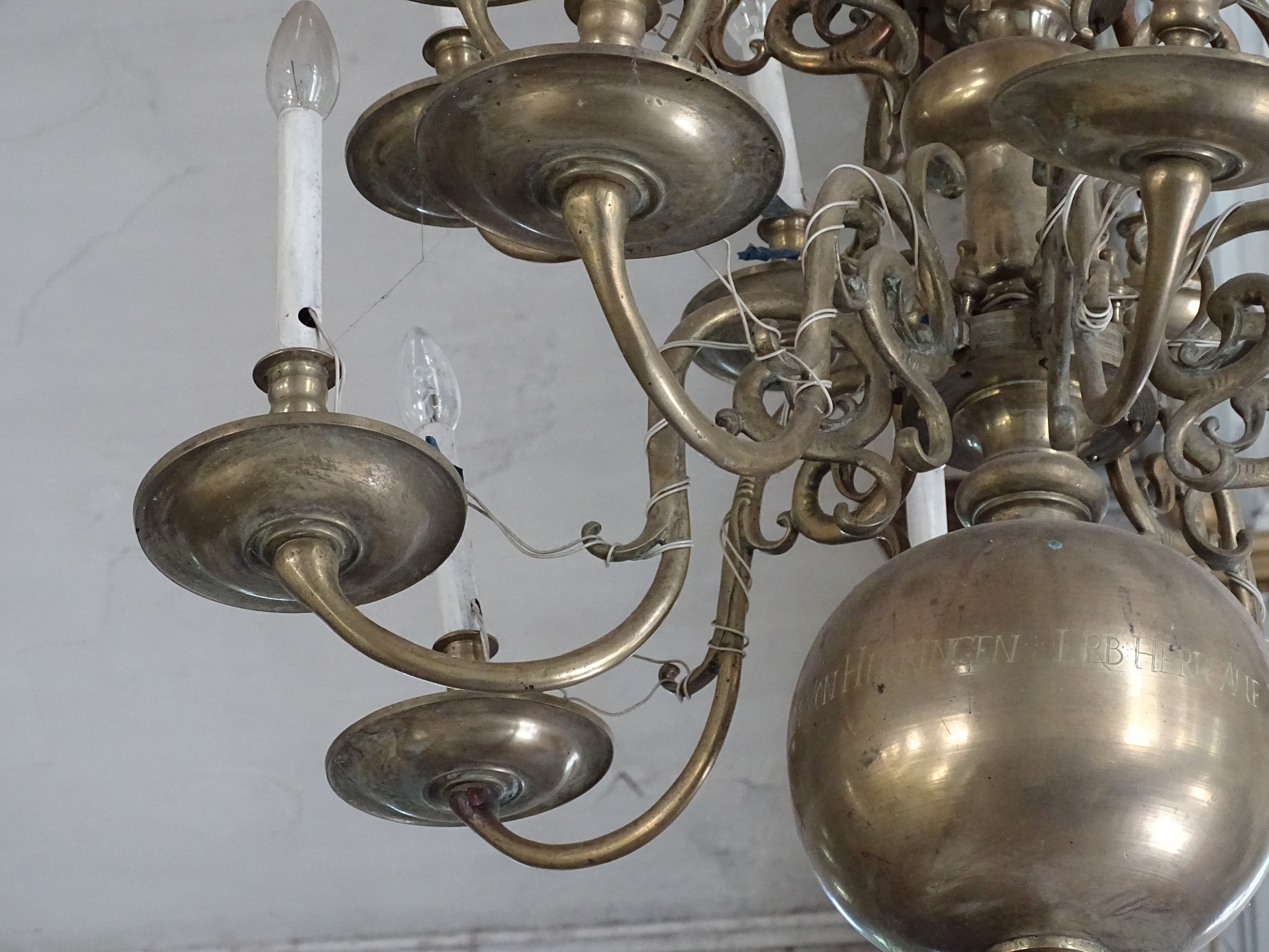 Fragment of the chandelier, 1680, Sabile Evangelical Lutheran Church. Photo by Alantė Valtaitė-Gagač, 2021