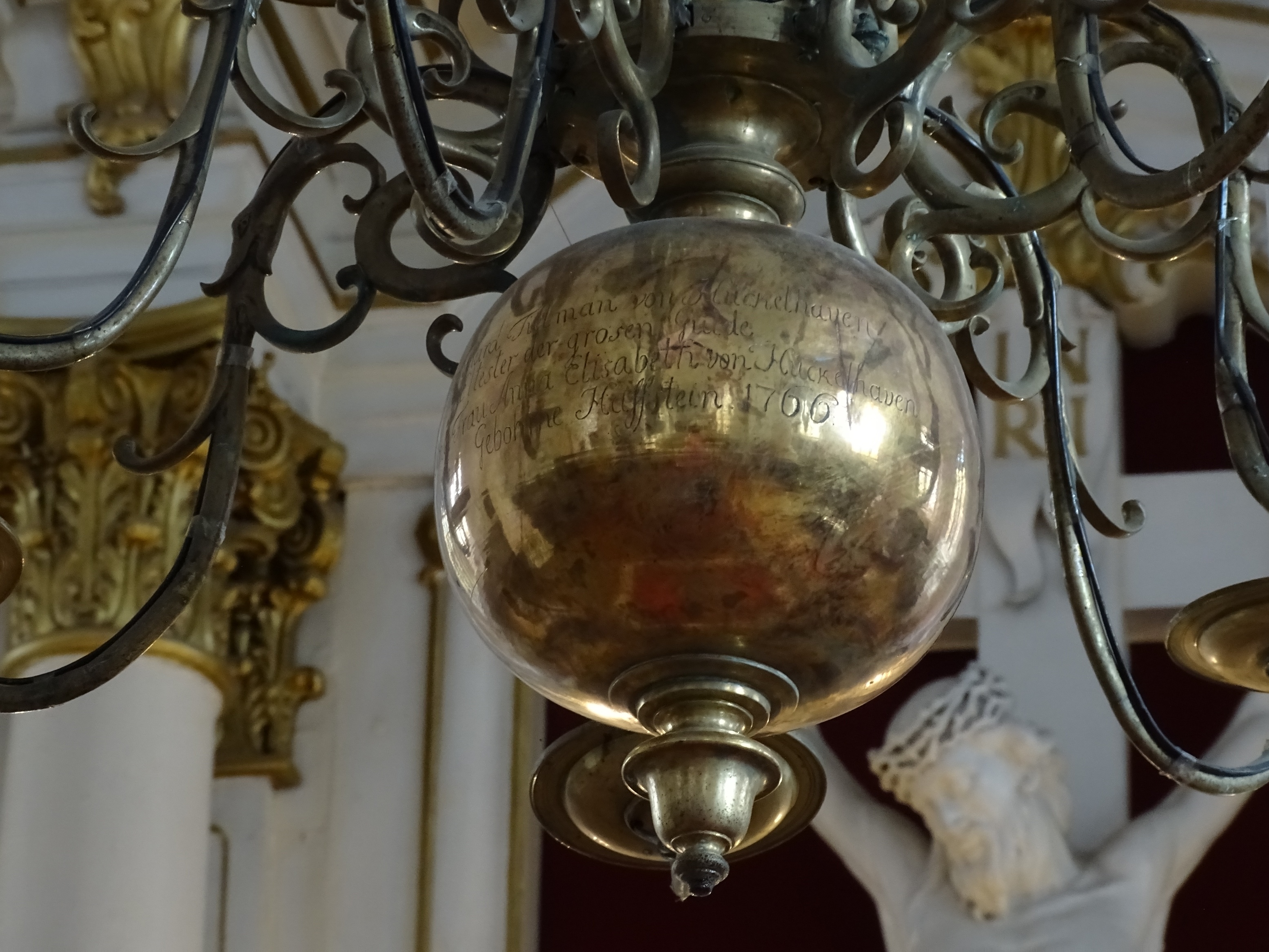 Fragment of the chandelier, 1766, Riga St. John's Evangelical Lutheran Church. Photo by Alantė Valtaitė-Gagač , 2022
