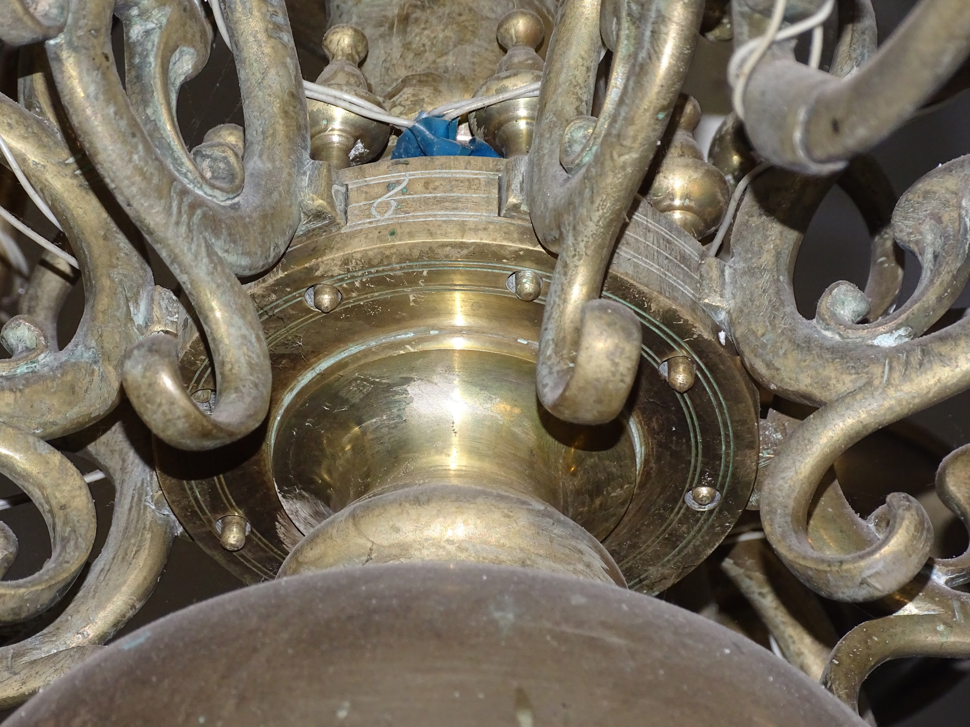 Fragment of the chandelier, 1680, Sabile Evangelical Lutheran Church. Photo by Alantė Valtaitė-Gagač, 2021