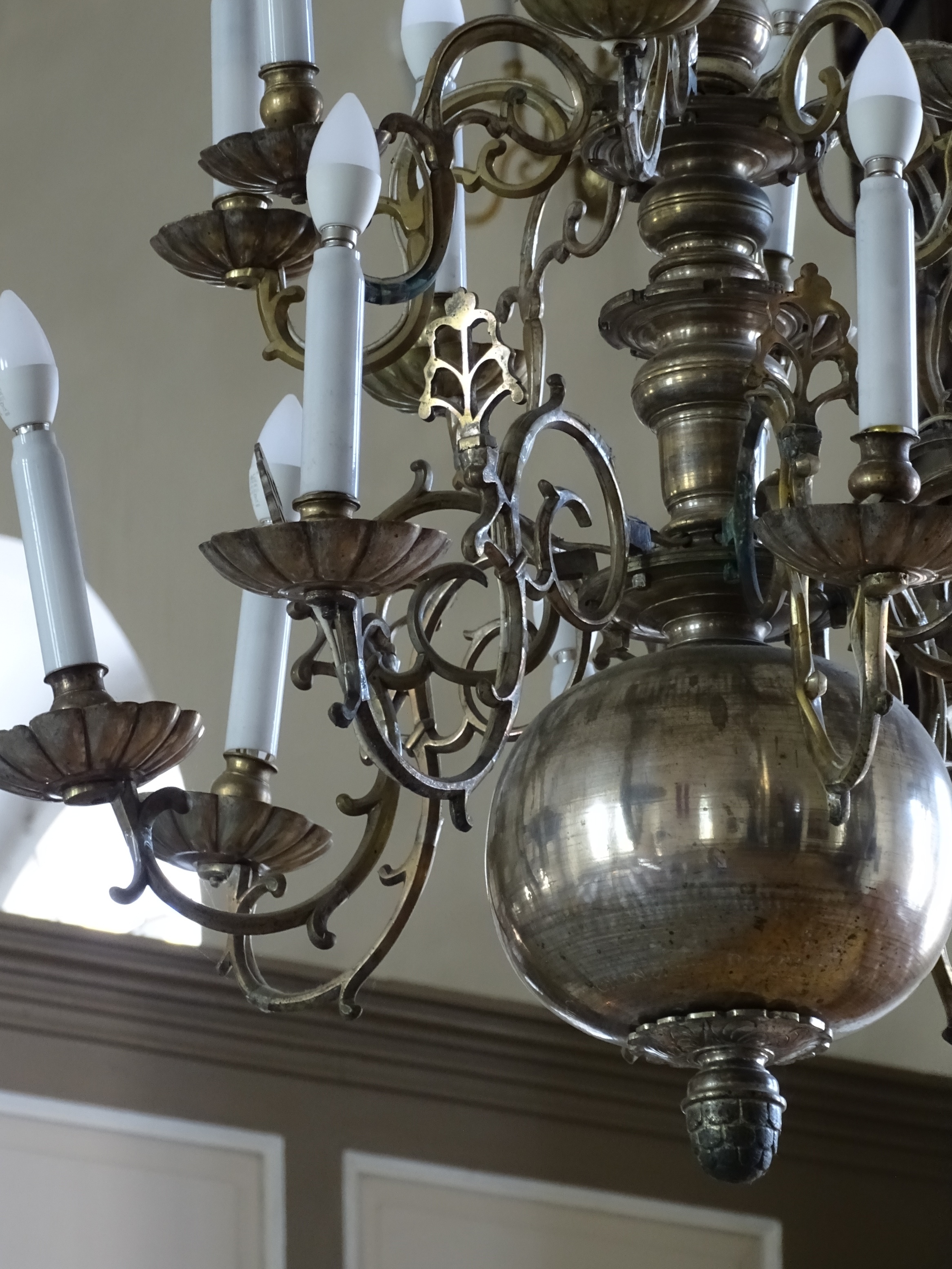 Fragment of the chandelier, 1671, Talsi Evangelical Lutheran Church. Photo by Alantė Valtaitė-Gagač, 2021